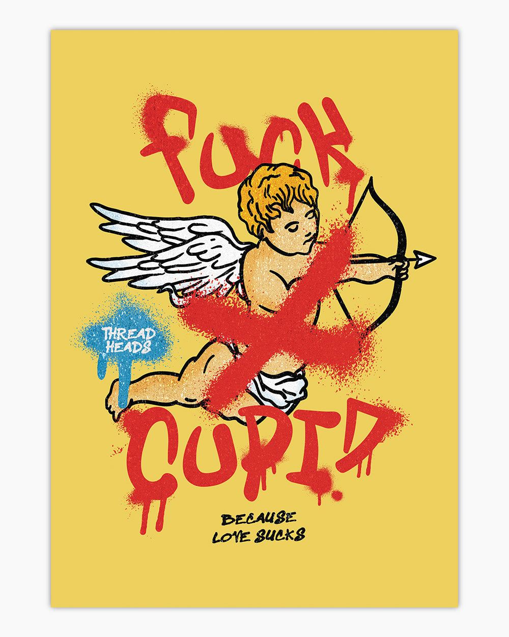 Love Sucks Art Print #colour_Yellow