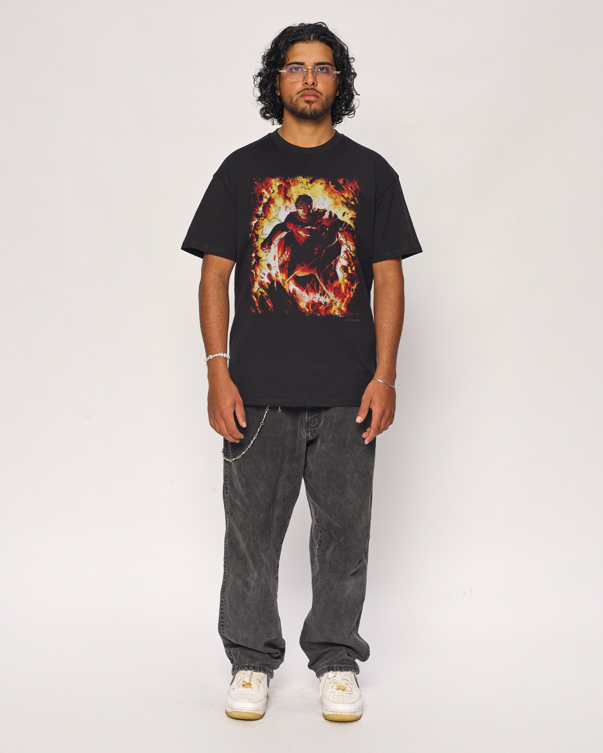Superman Flaming T-Shirt