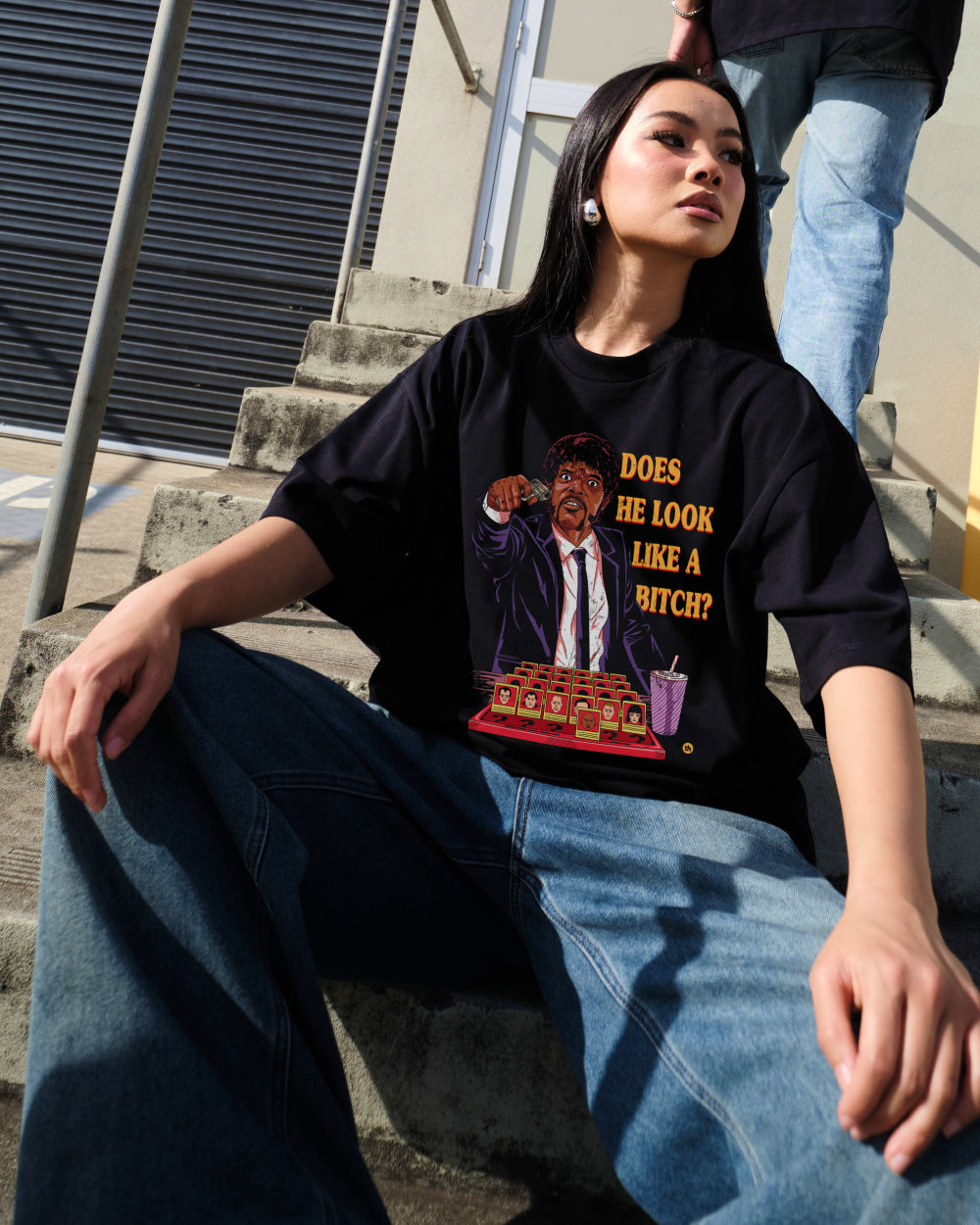 Does He Look Like A Bitch Oversized Tee Australia Online