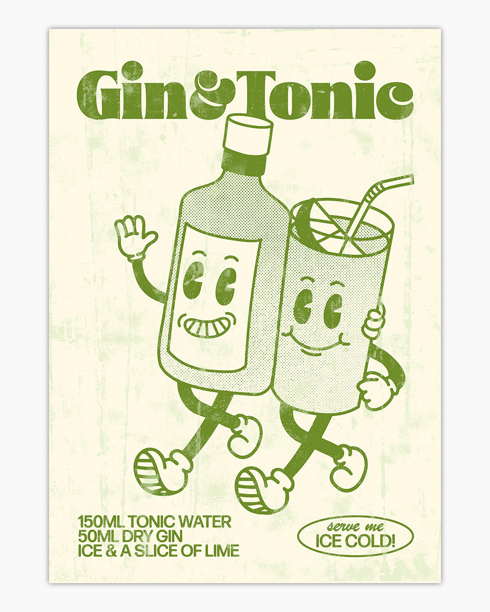 Gin and Tonic Art Print Online Australia #colour_natural