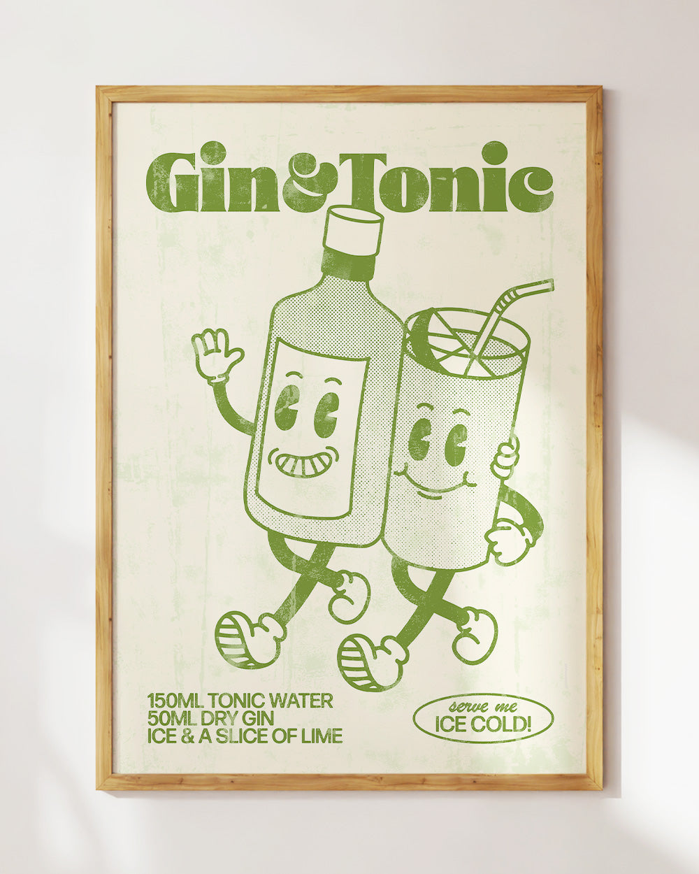 Gin and Tonic Art Print Online Australia #colour_natural