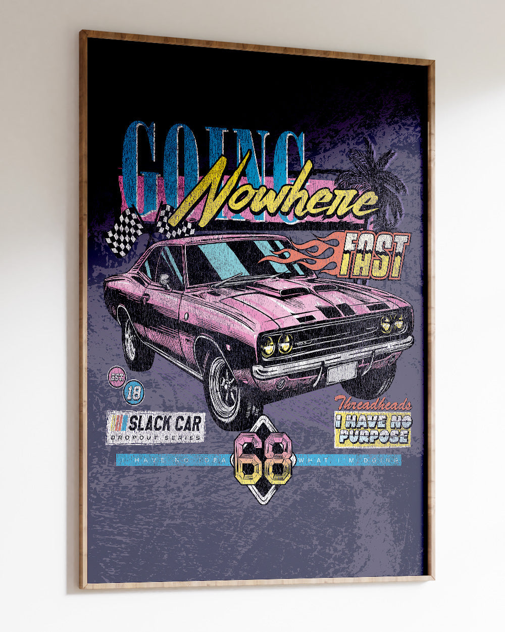 Going Nowhere Art Print #colour_Navy