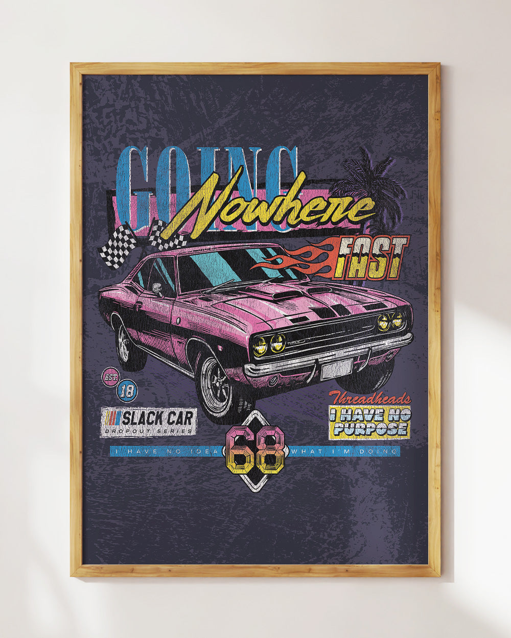 Going Nowhere Art Print #colour_Navy