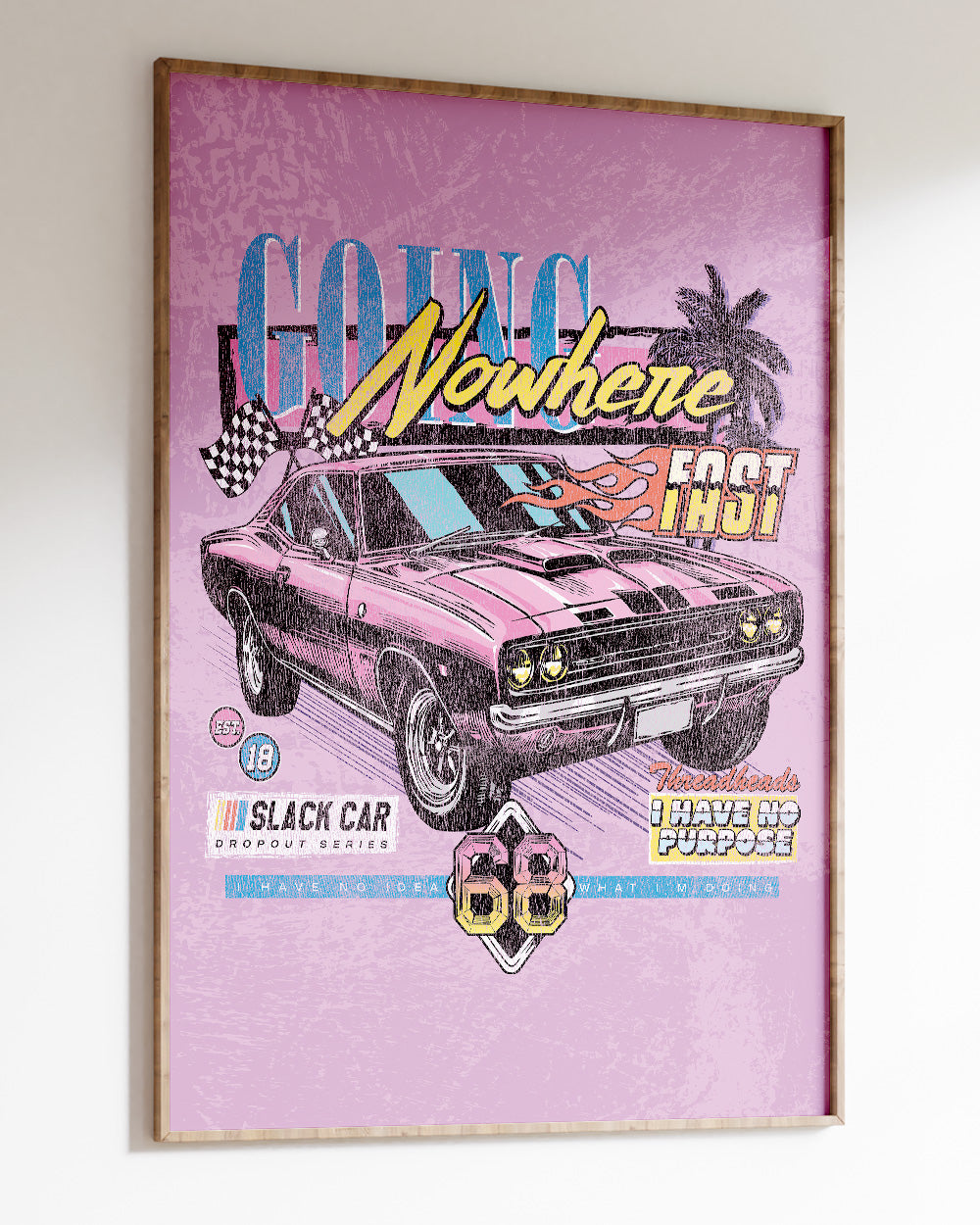 Going Nowhere Art Print #colour_Pink