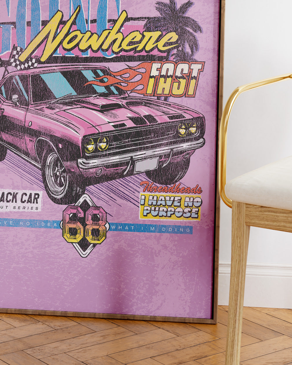 Going Nowhere Art Print #colour_Pink