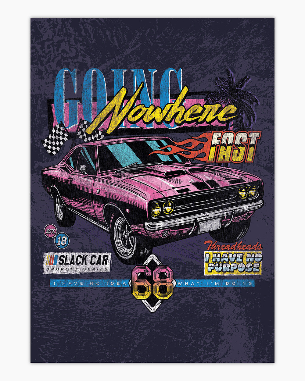 Going Nowhere Art Print #colour_Navy