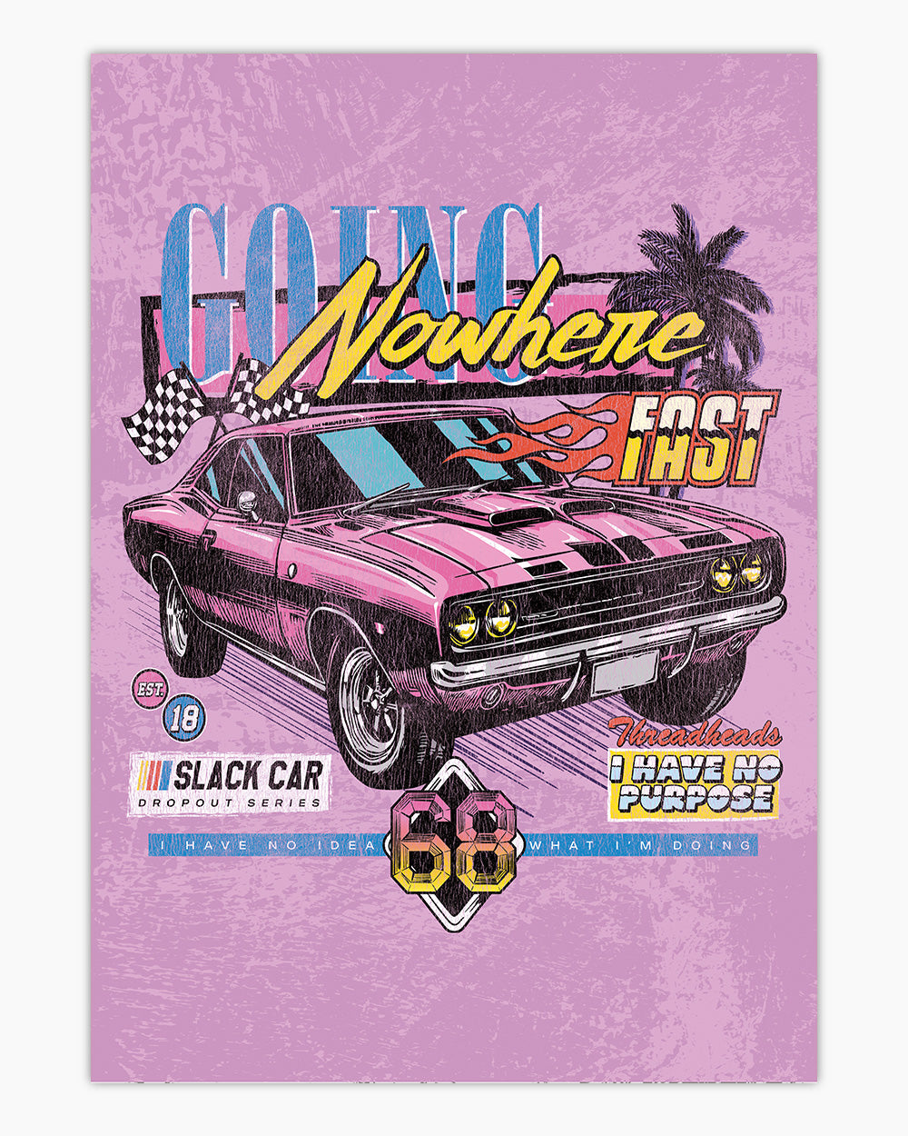 Going Nowhere Art Print #colour_Pink