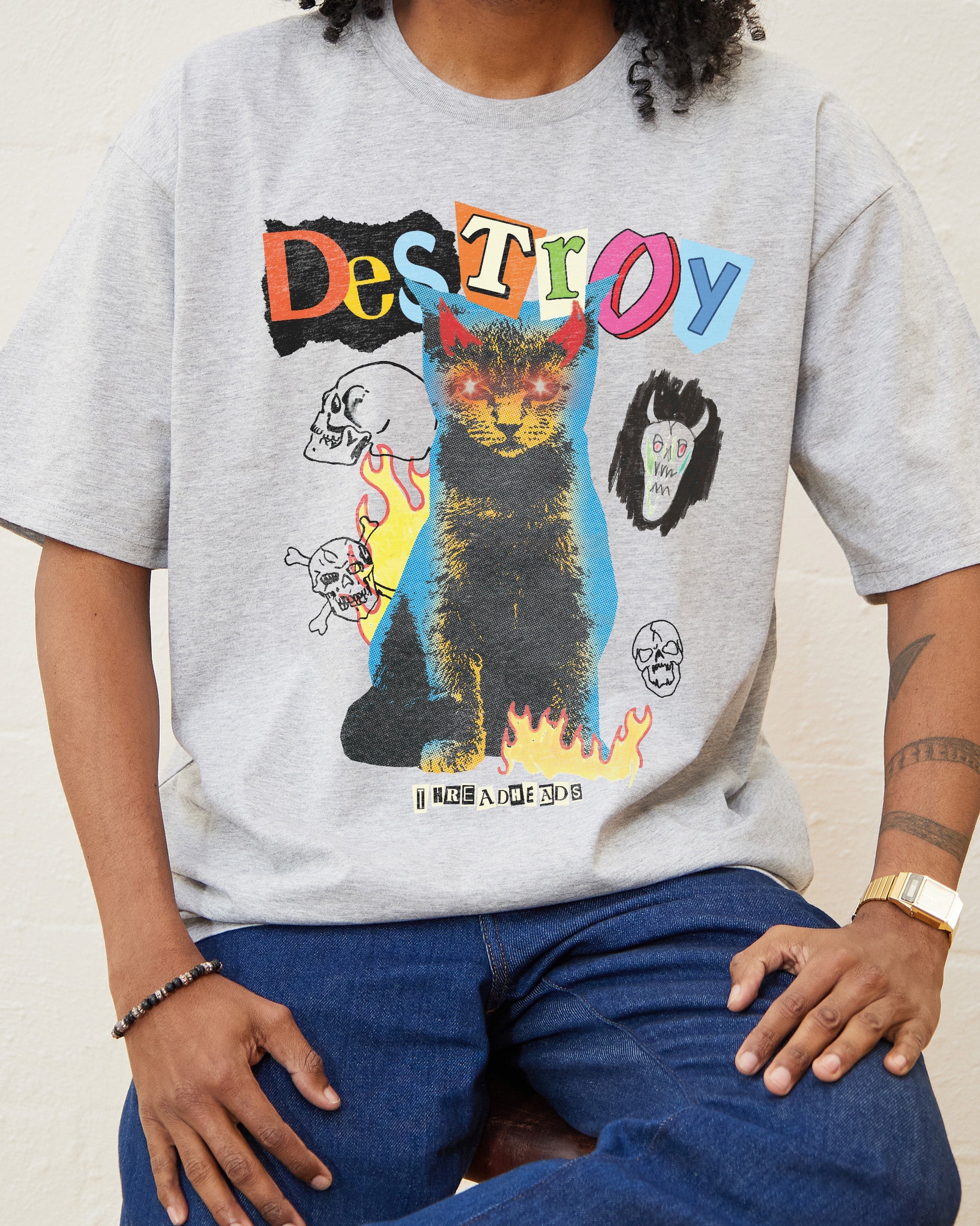 Destroy Cat T-Shirt Australia Online