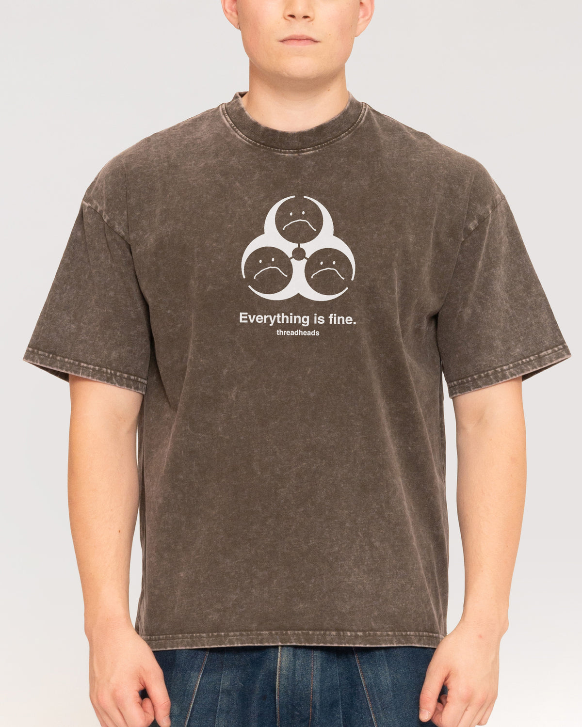 Everything Is Fine Biohazard Oversized Tee