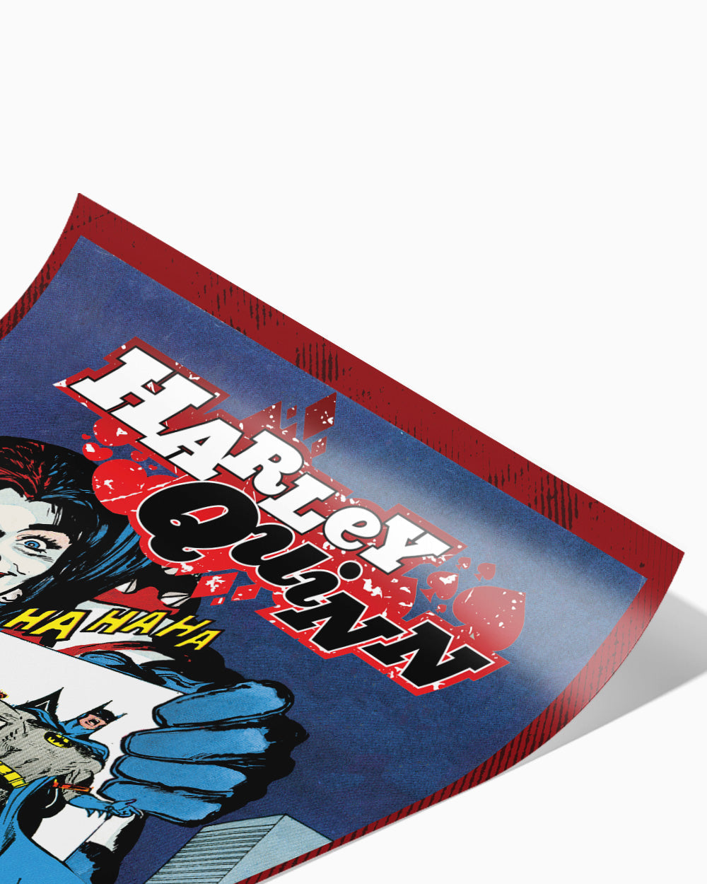 Harley Quinn's Back In Town Art Print #colour_Red