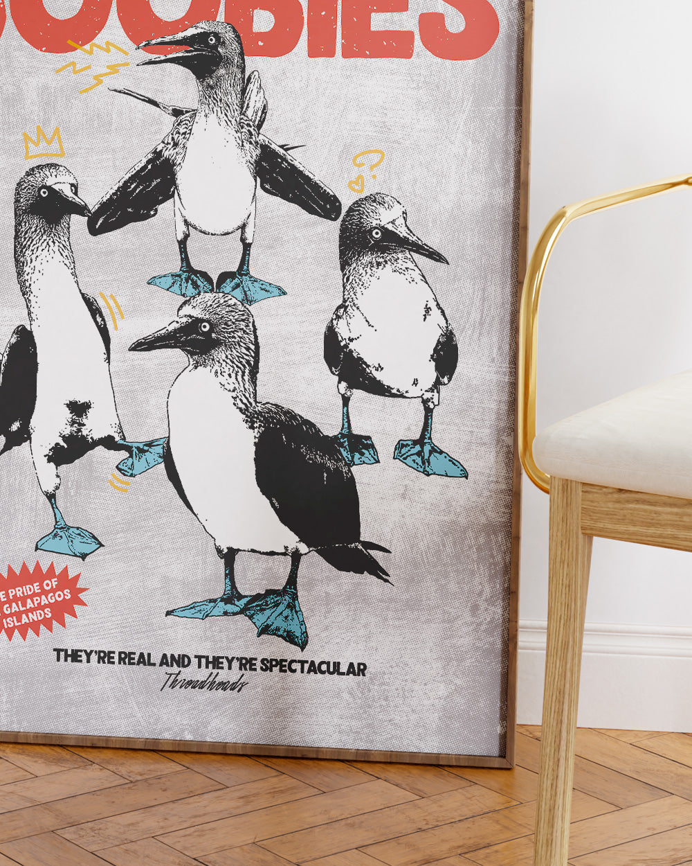 Hooray for Boobies Art Print Australia Online Threadheads