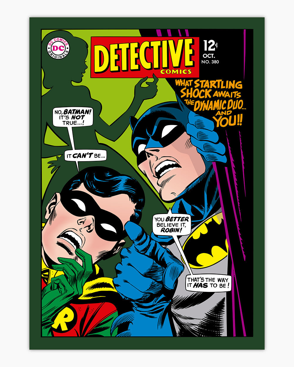 It's Not True Batman Art Print #colour_Green