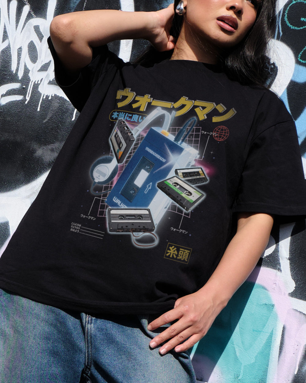 Japanese Walkman T-Shirt Australia Online Black