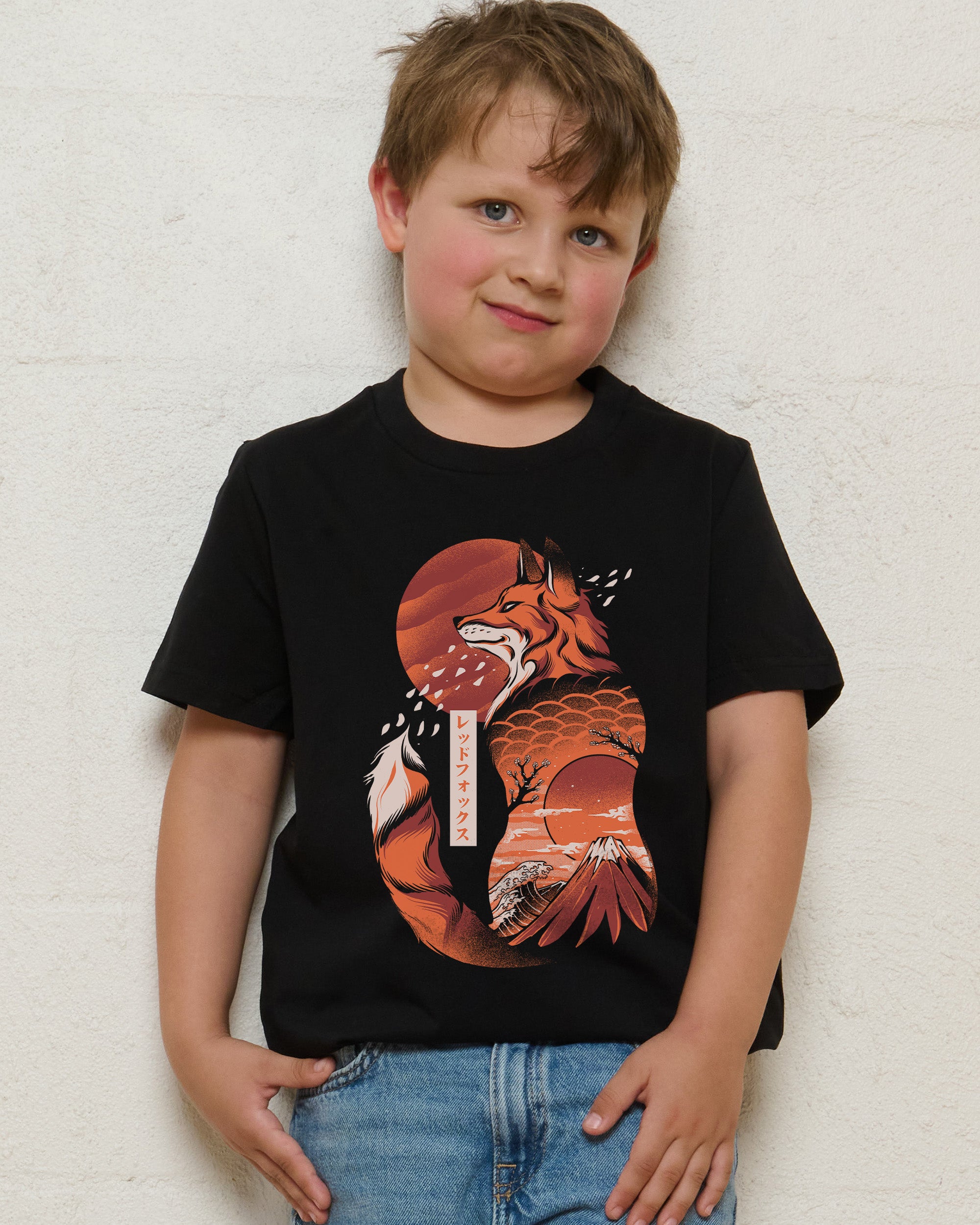 Japanese Fox Kids T-Shirt