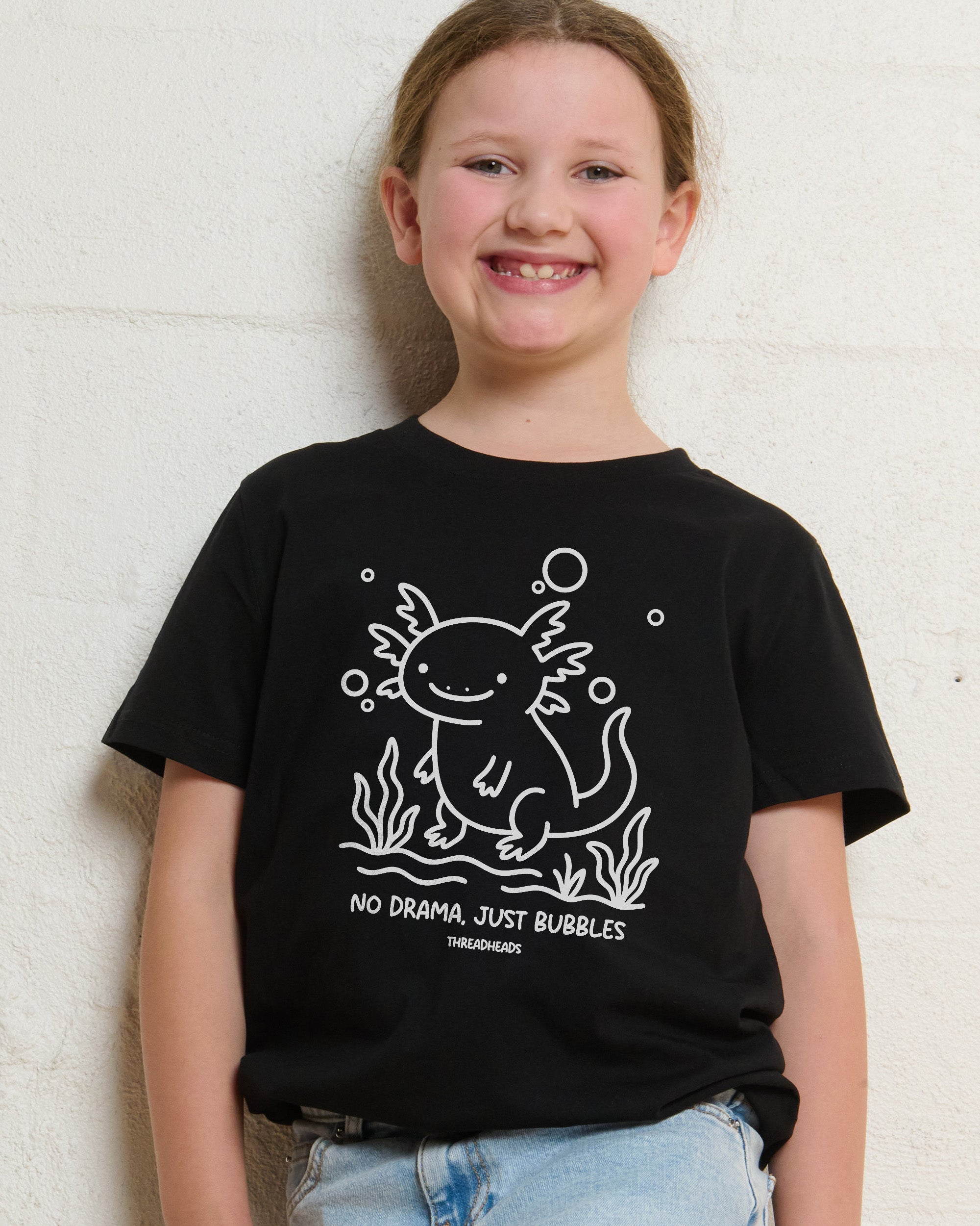 Axolotl Bubbles Kids T-Shirt Online Australia