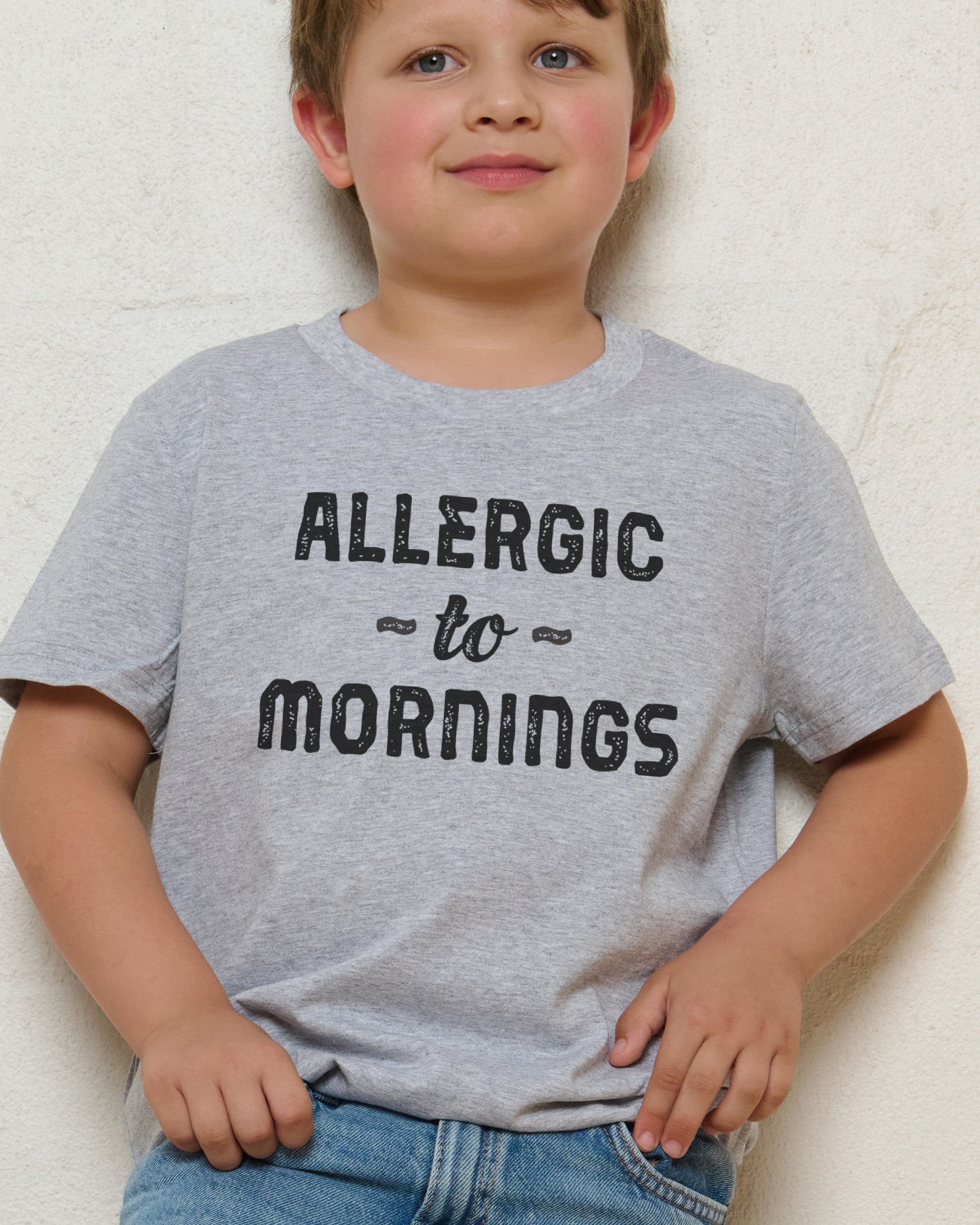 Allergic to Mornings Kids T-Shirt