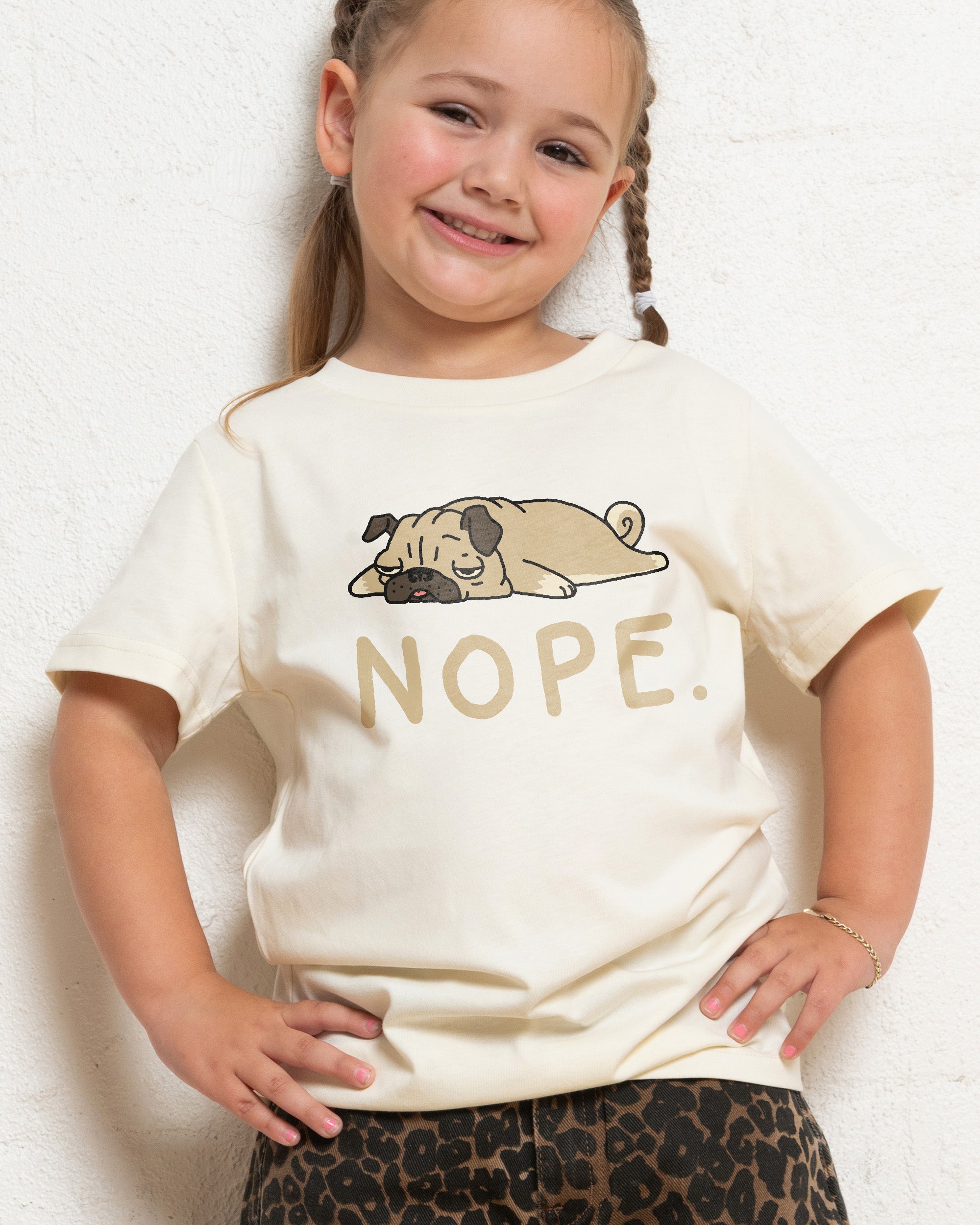 Nope Pug Kids T-Shirt