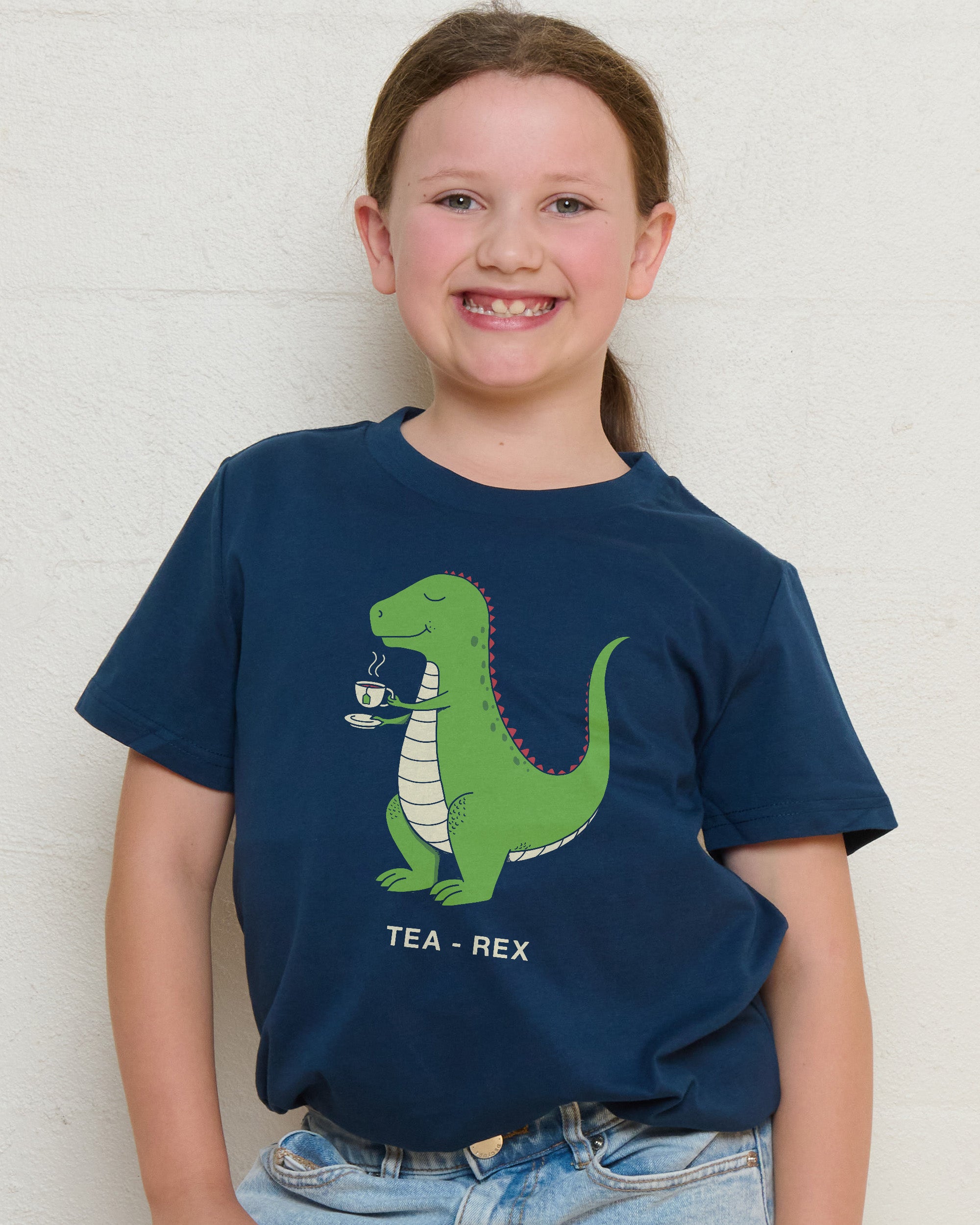Dinosaur Tea Rex Kids T-Shirt Graphic Kids T-Shirts Australia - Main Image