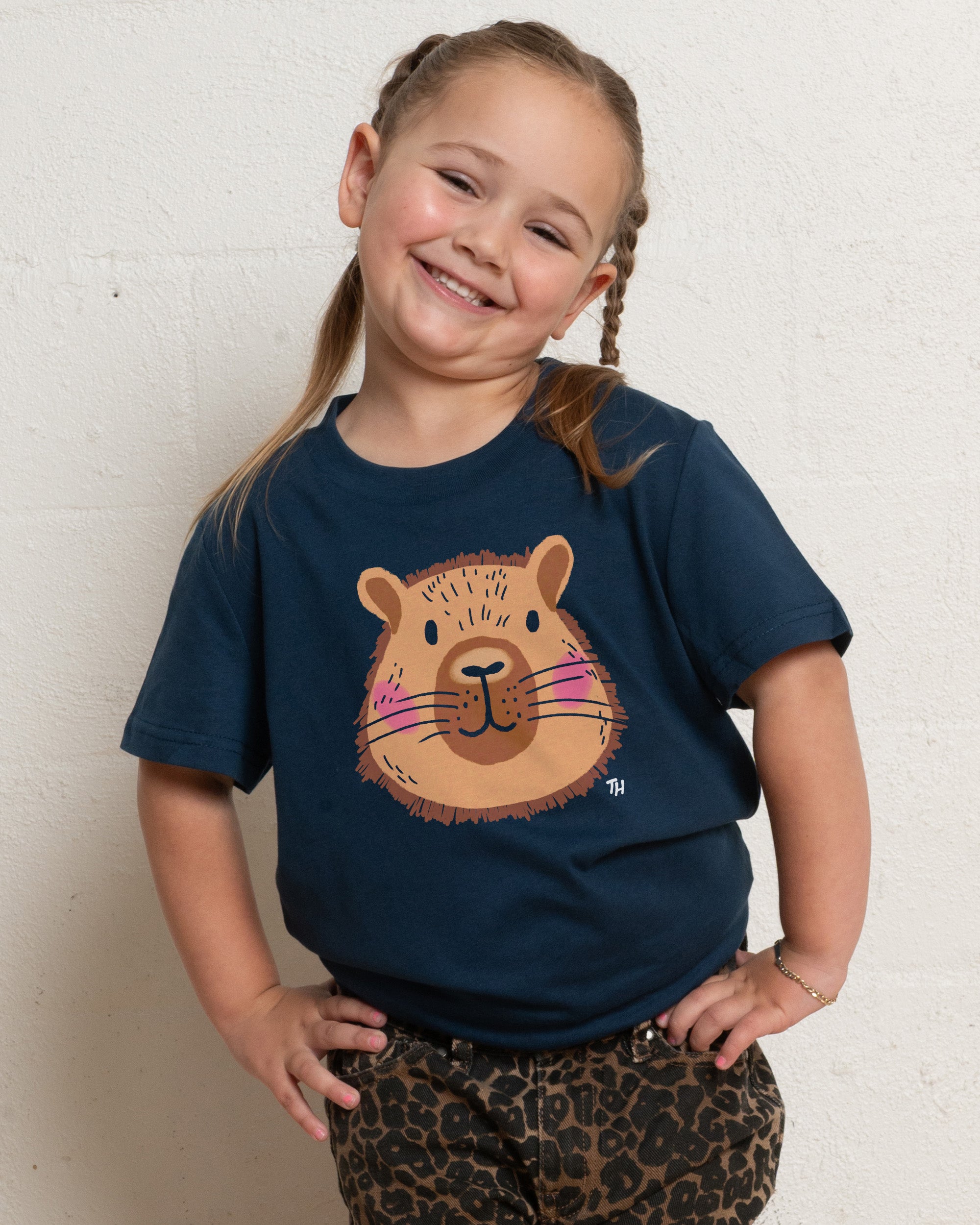 Capybara Face Kids T-Shirt Online Australia