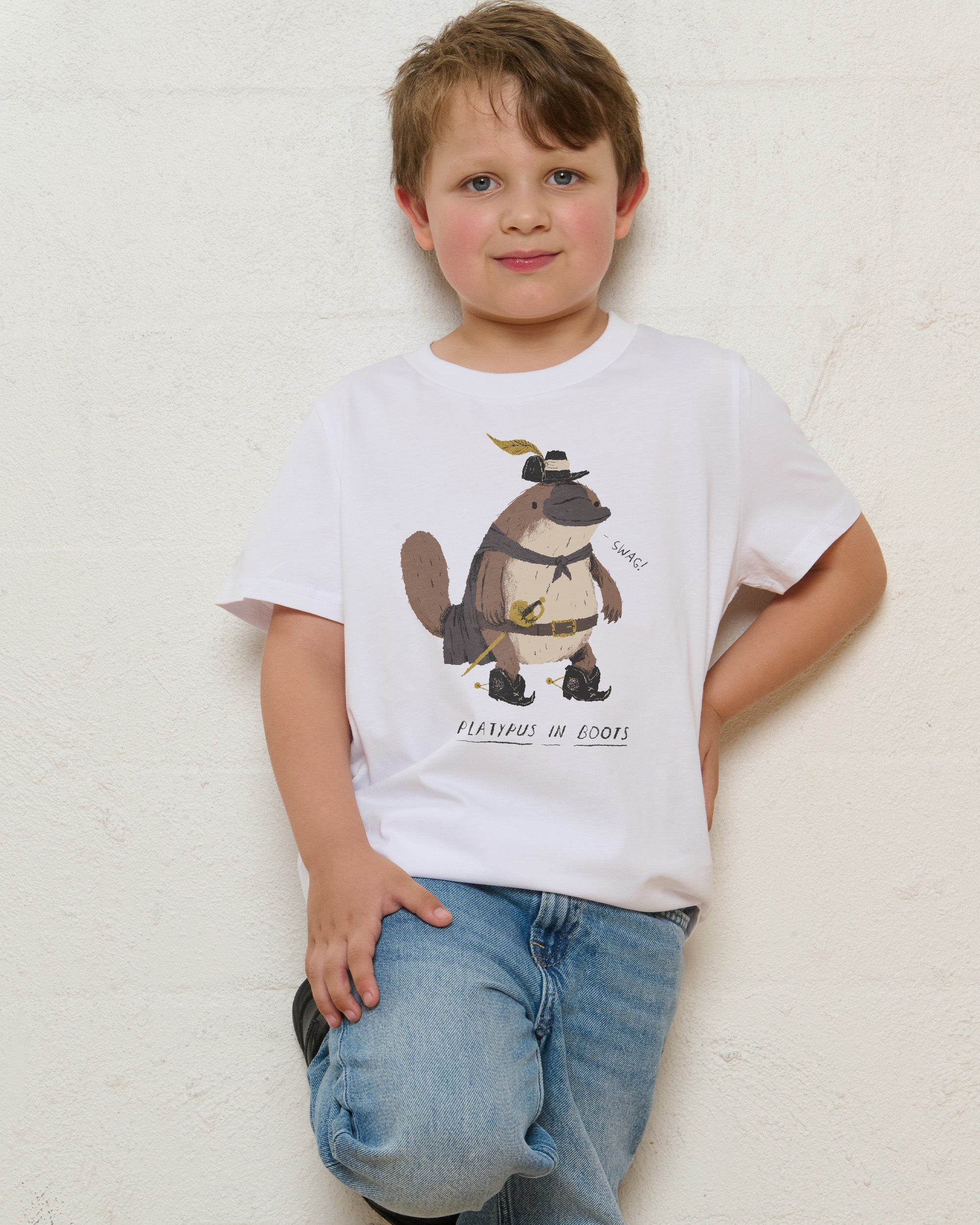 Platypus in Boots Kids T-Shirt