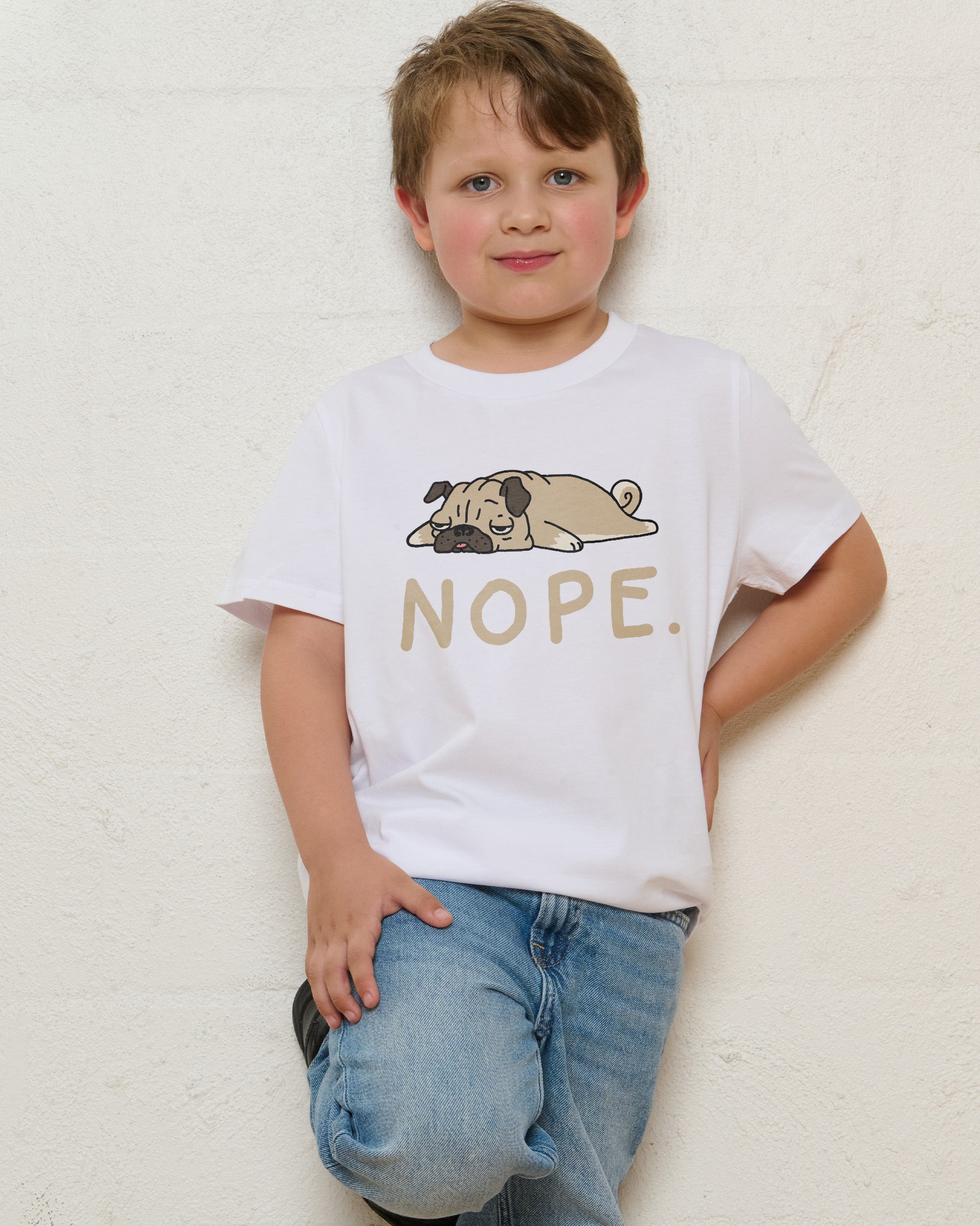 Nope Pug Kids T-Shirt