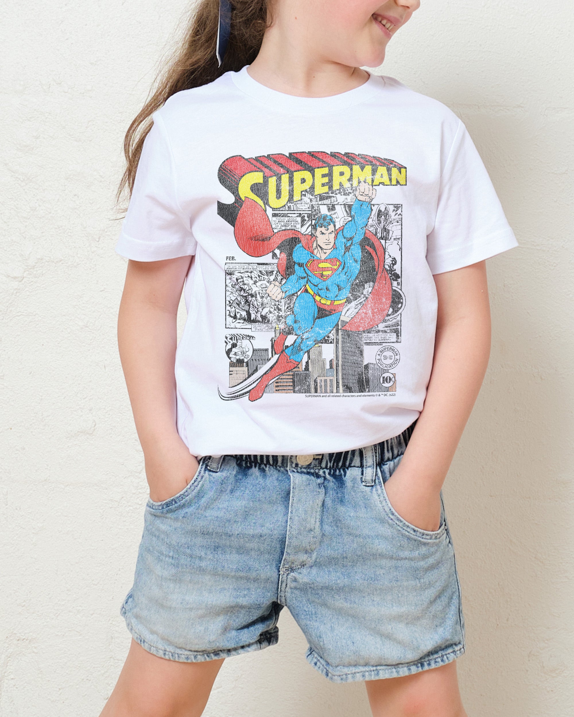 Superman Comic Panel Kids T-Shirt