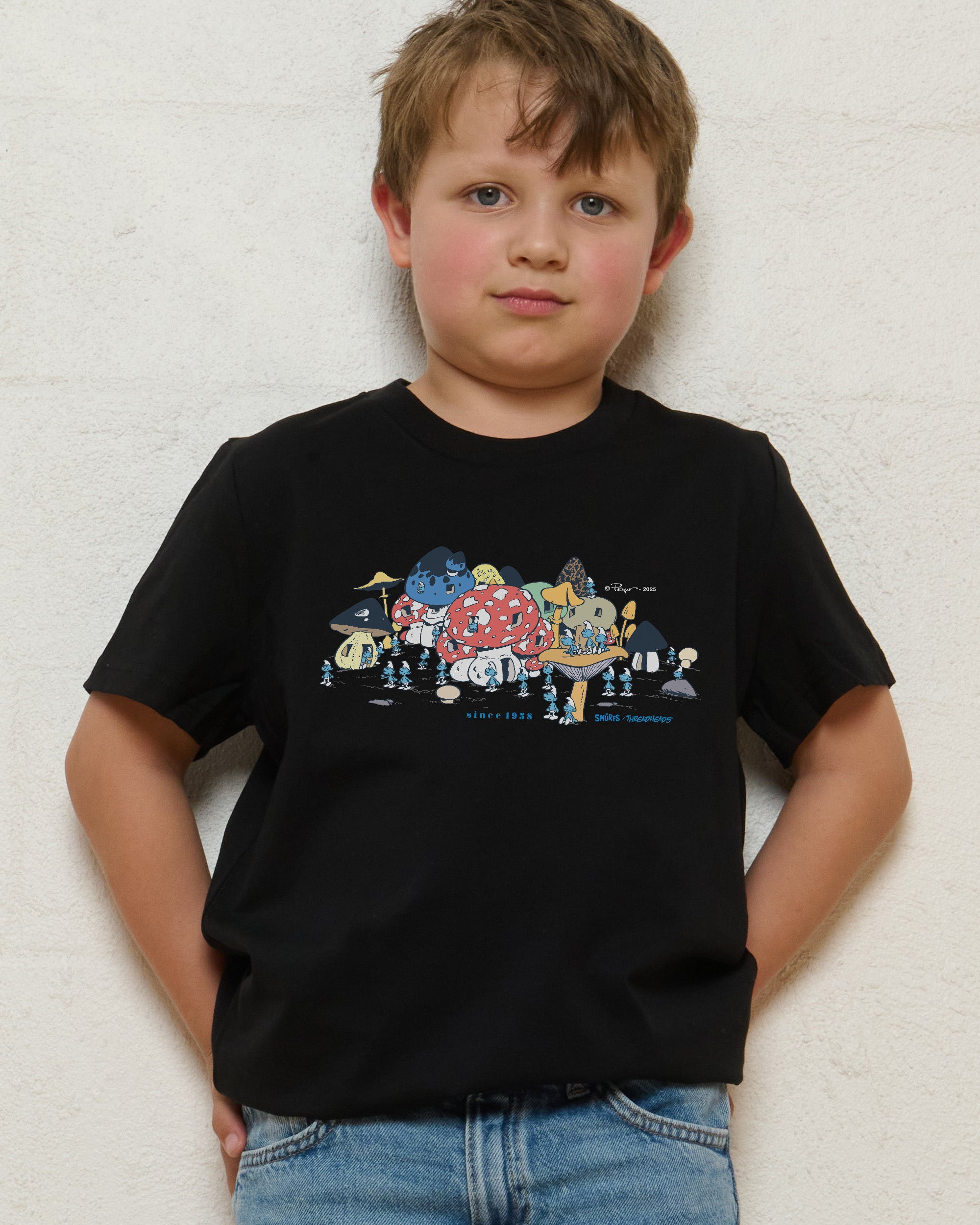 The Vintage Village Black Kids T-Shirt