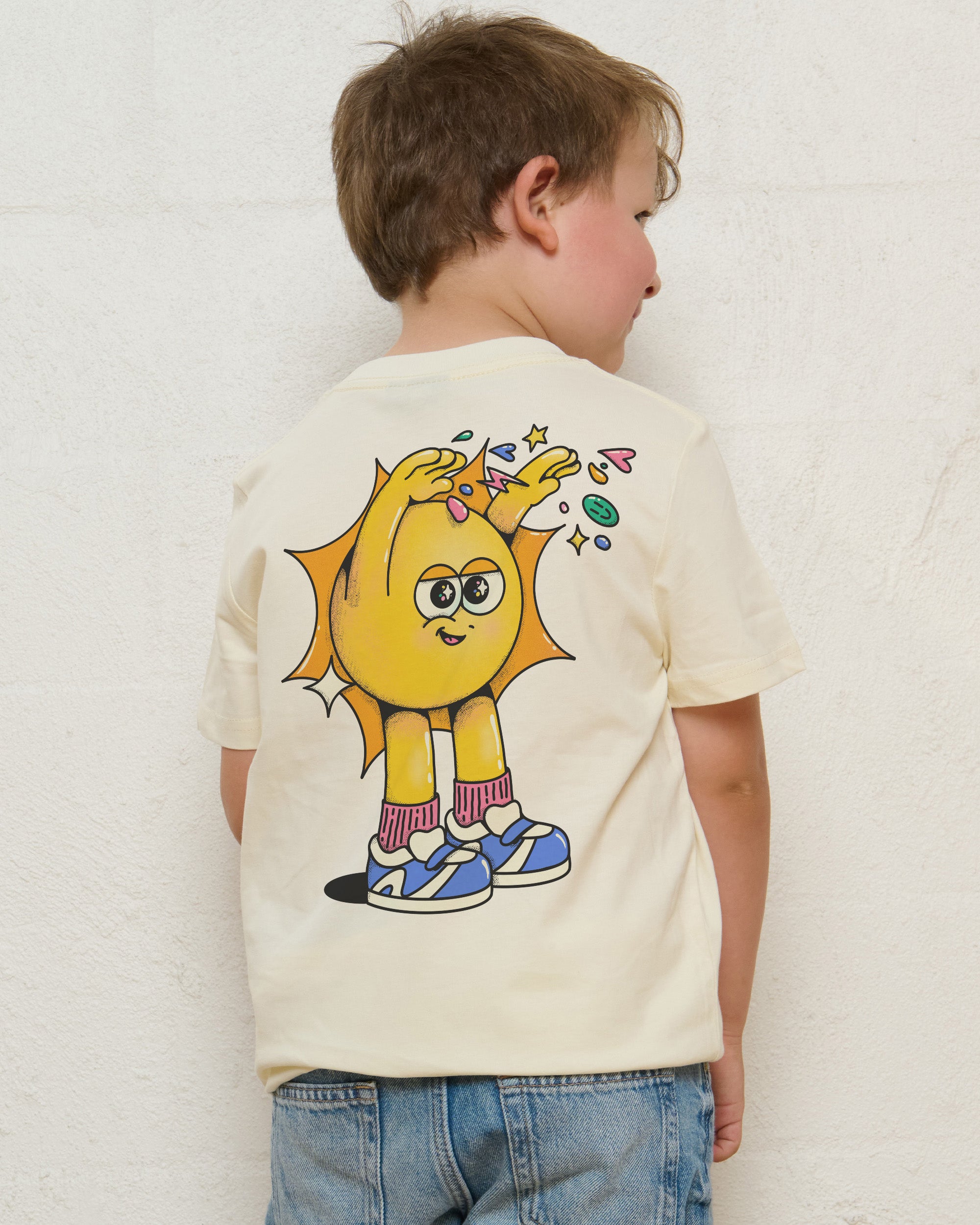 Hit Em' With the Good Vibes Natural Kids T-Shirt