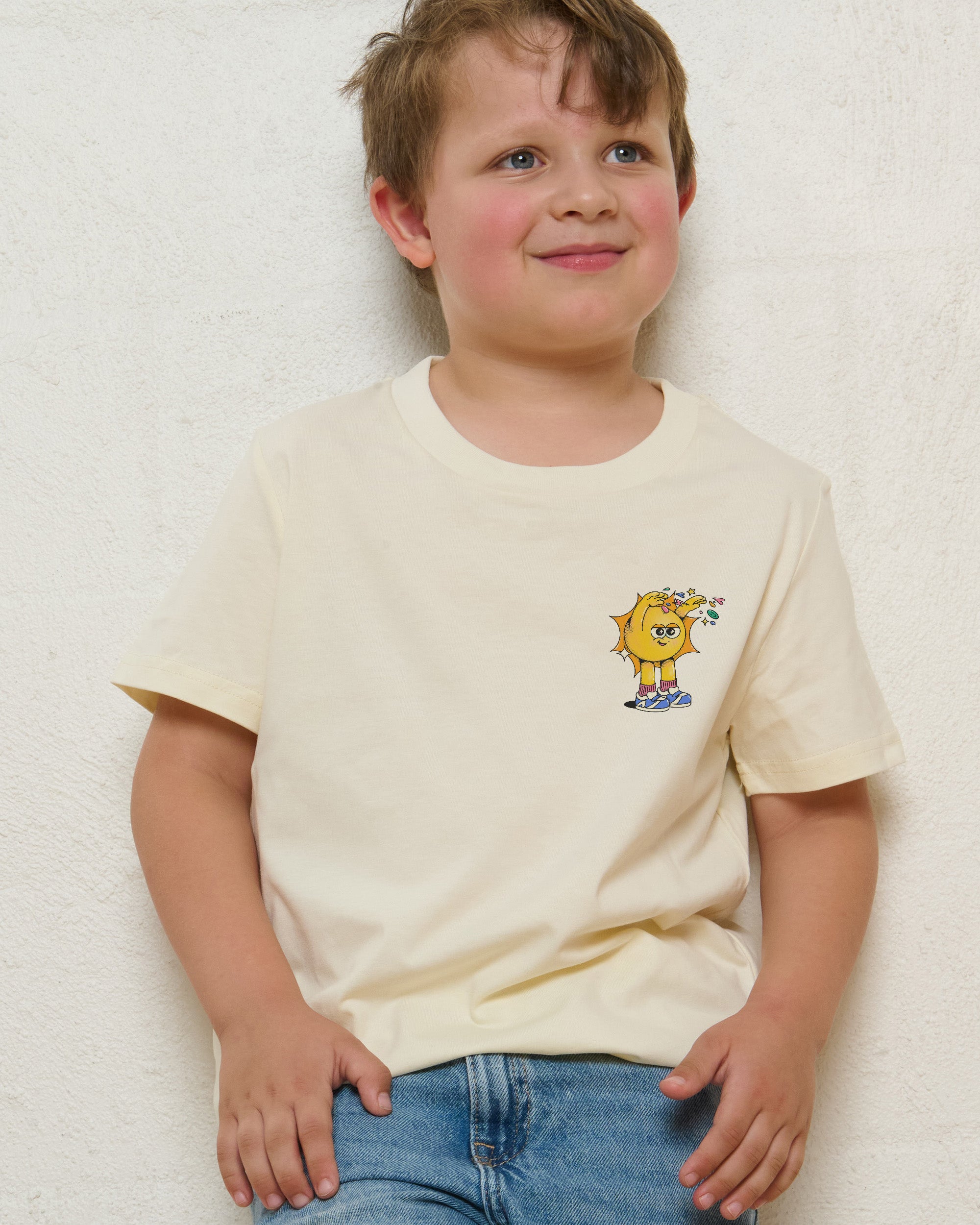 Hit Em' With the Good Vibes Natural Kids T-Shirt