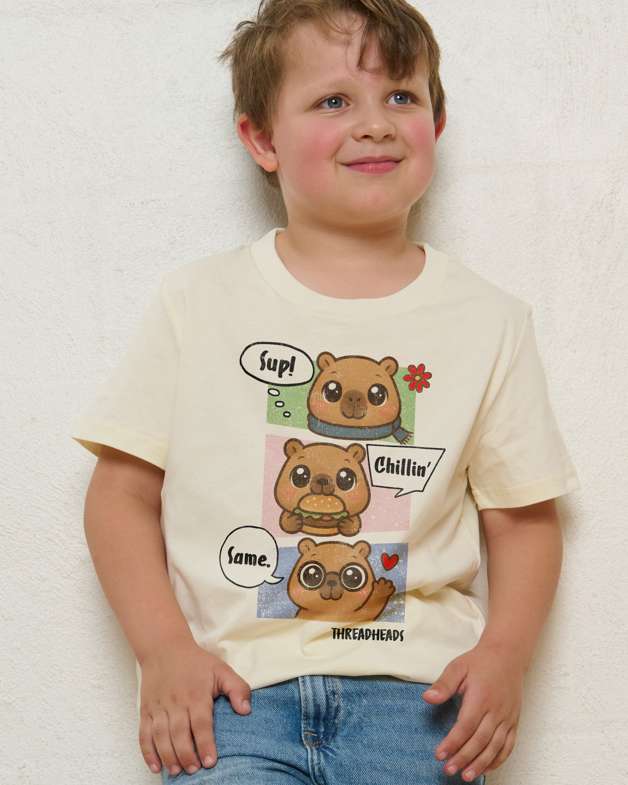 The Cozybaras Natural Kids T-Shirt