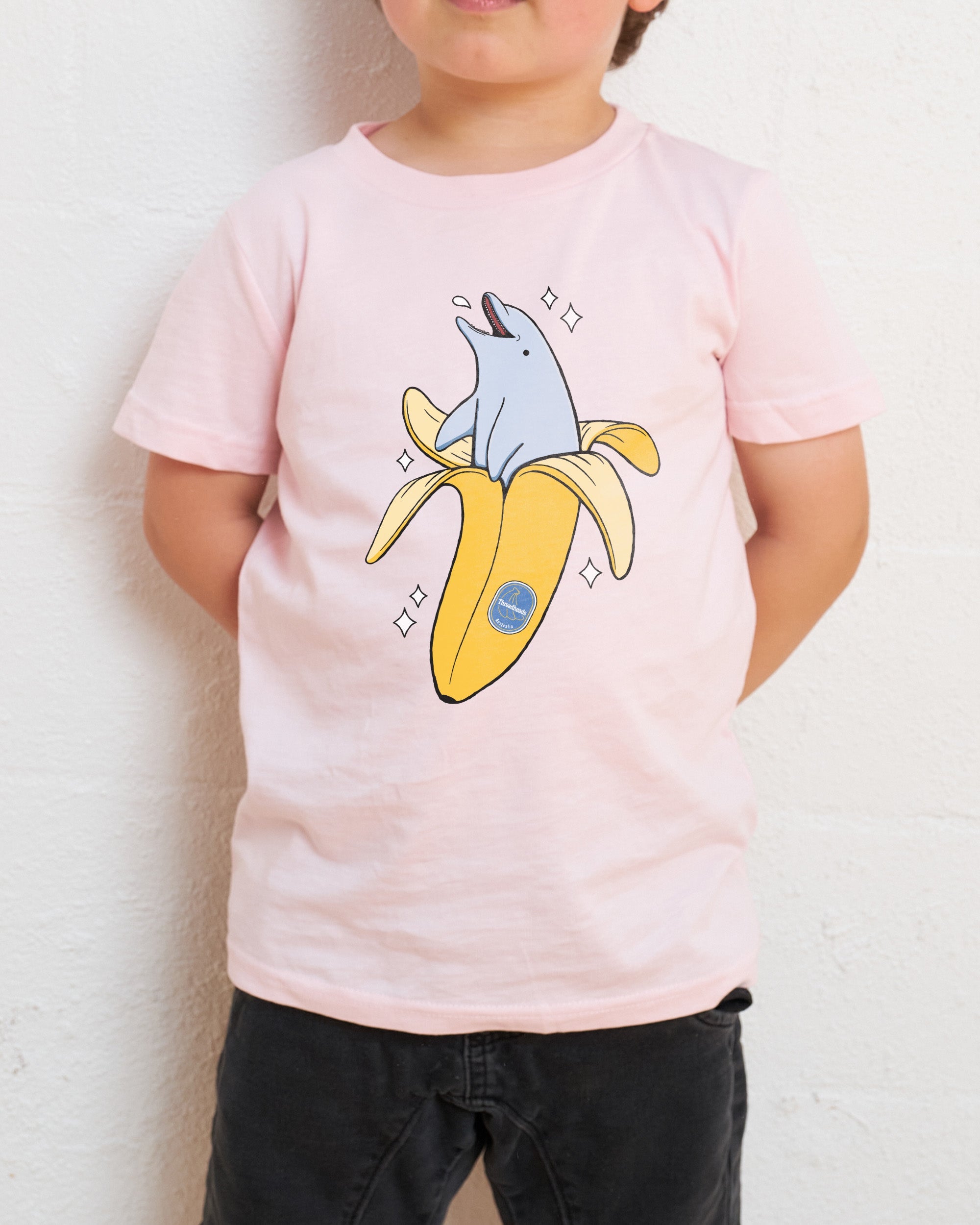 Banana Dolphin Kids T-Shirt Australia Online Pink