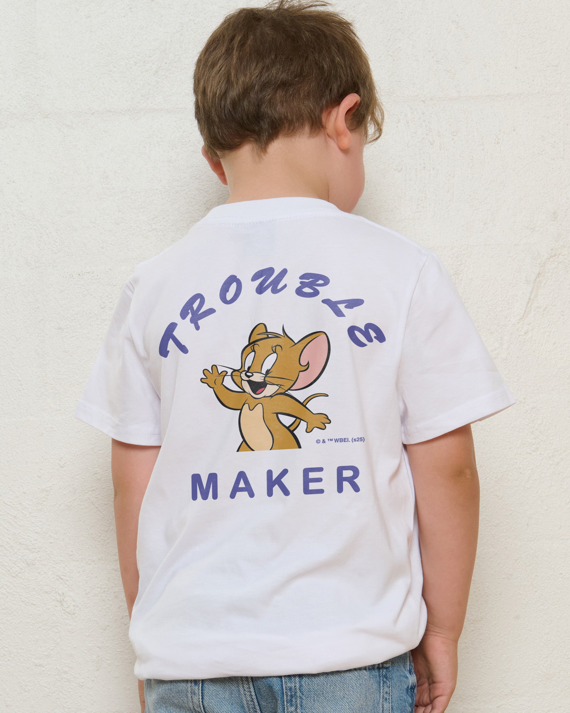 Troublesome Jerry White Kids T-Shirt
