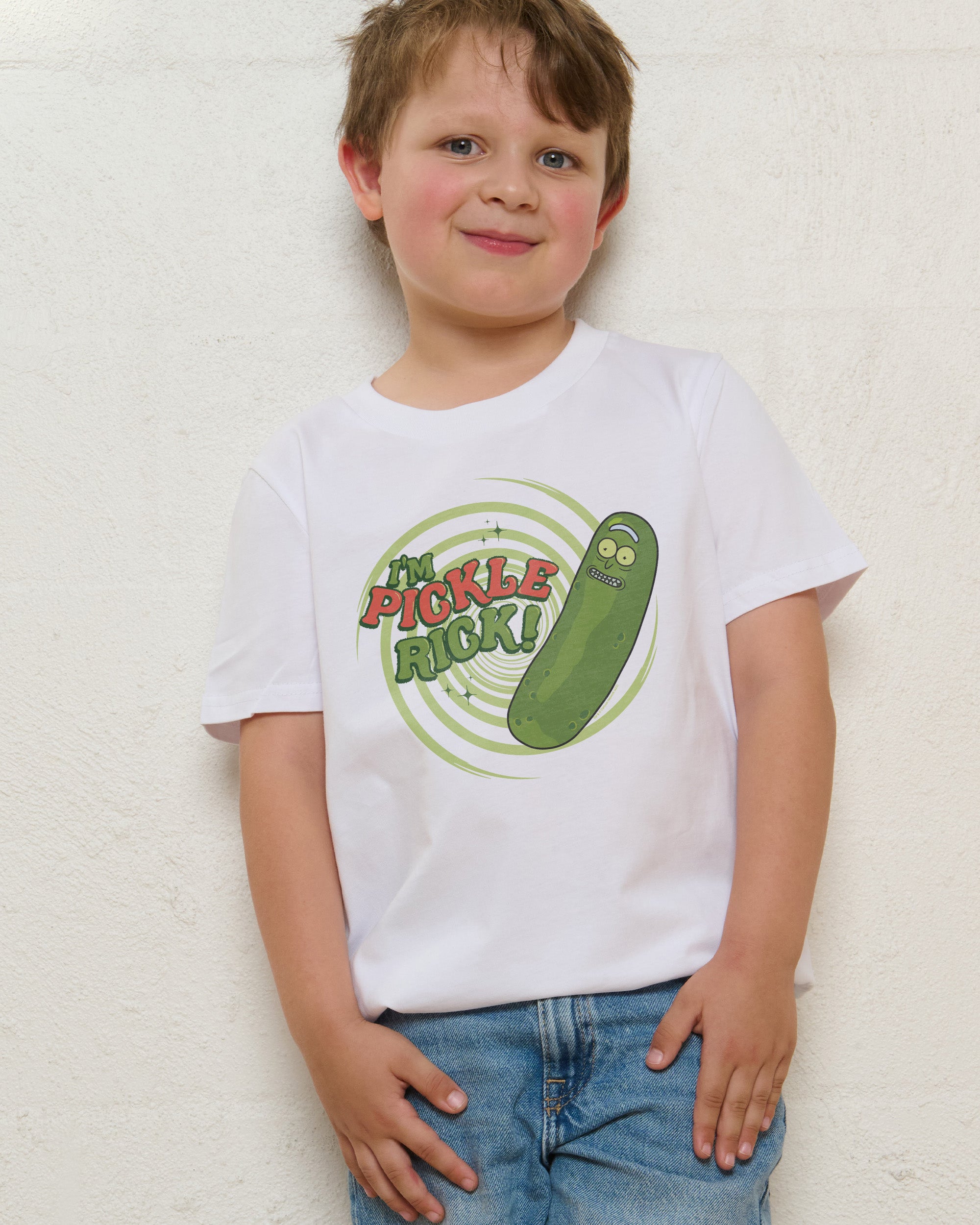 Pickle Rick White Kids T-Shirt