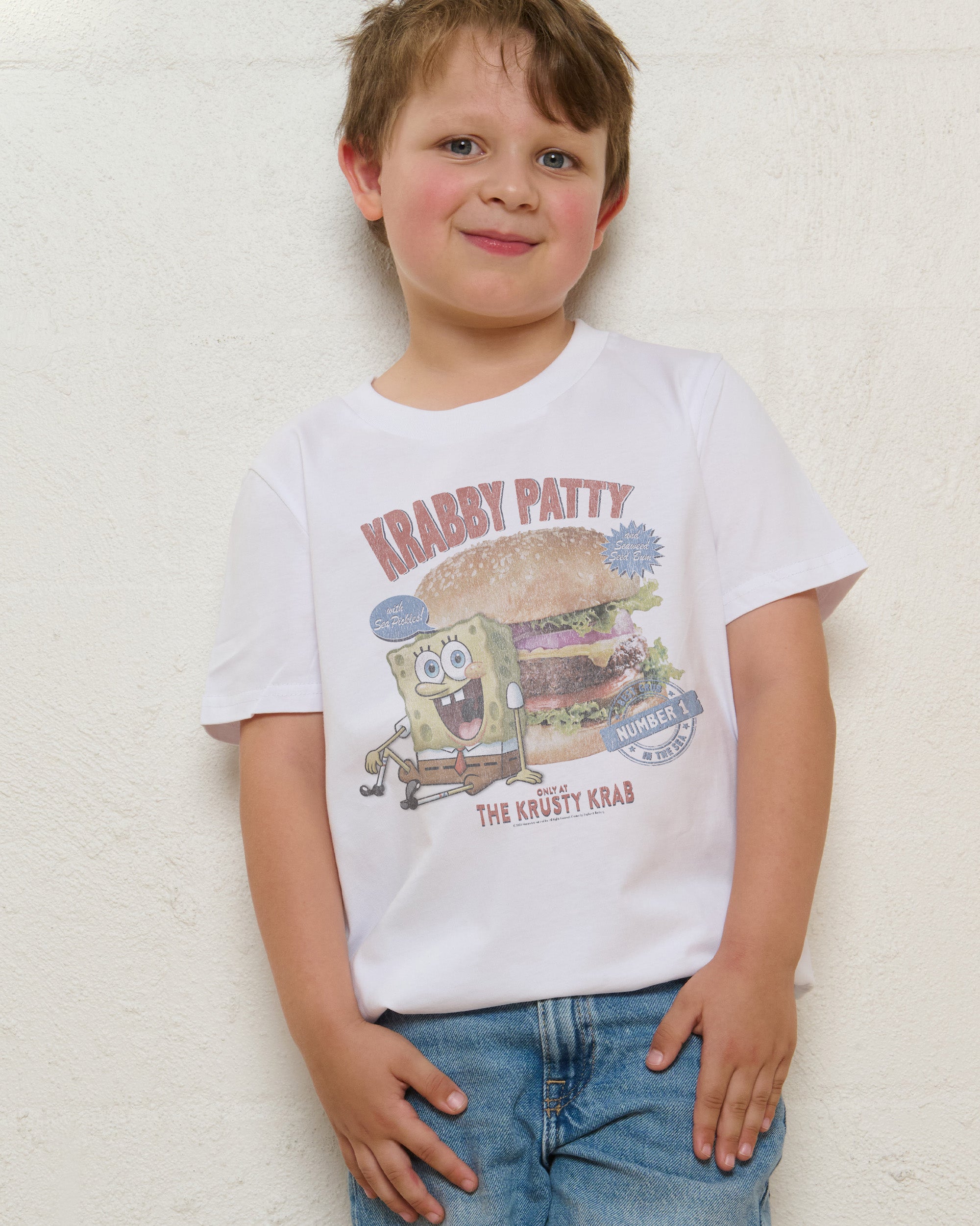 The Krabby Patty White Kids T-Shirt