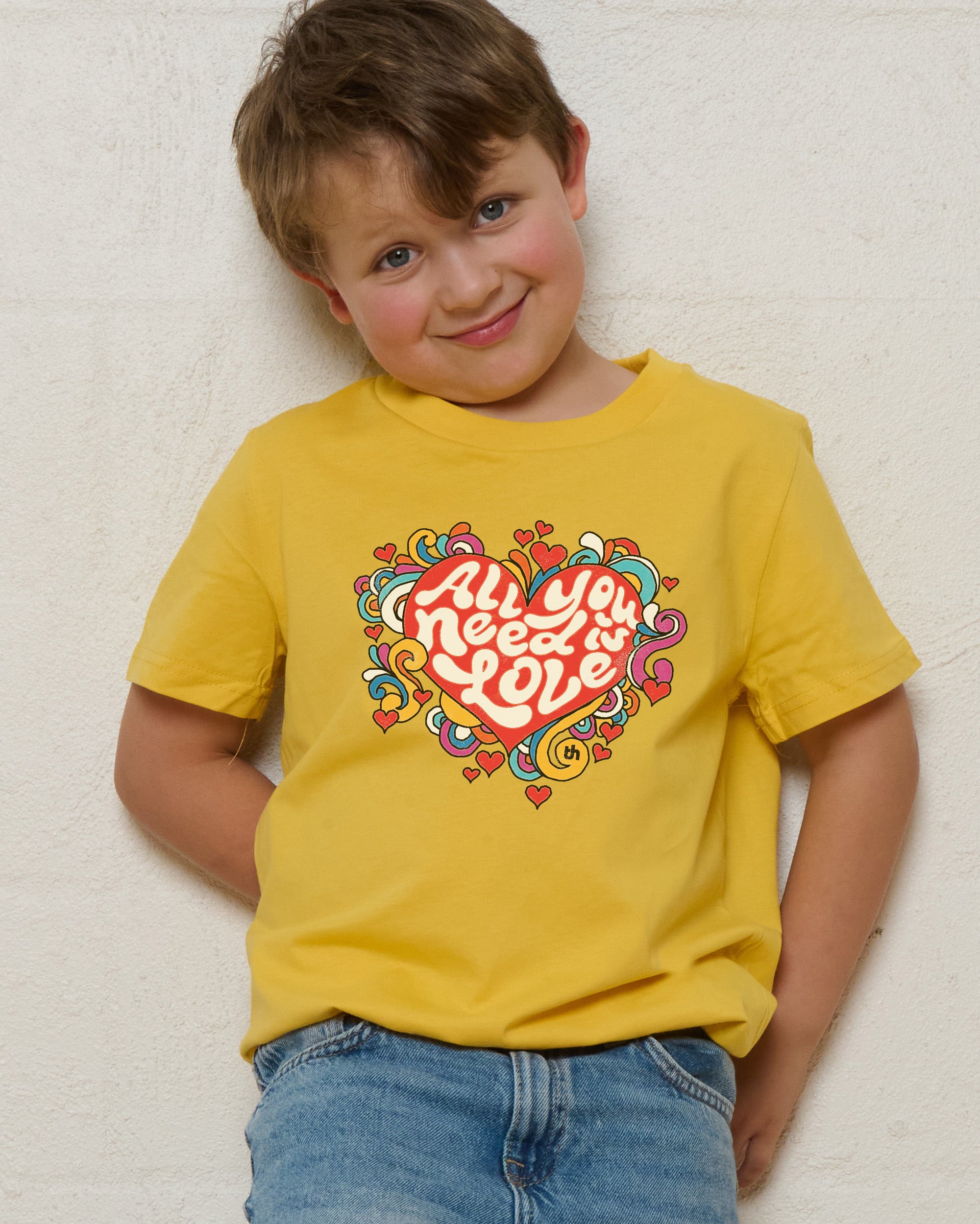All You Need is Love Yellow Kids T-Shirt