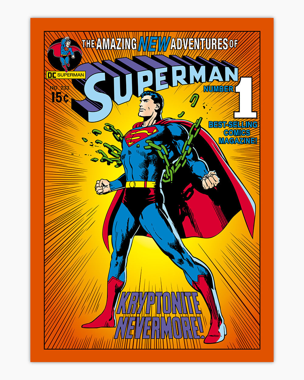Kryptonite Nevermore Art Print #colour_Orange