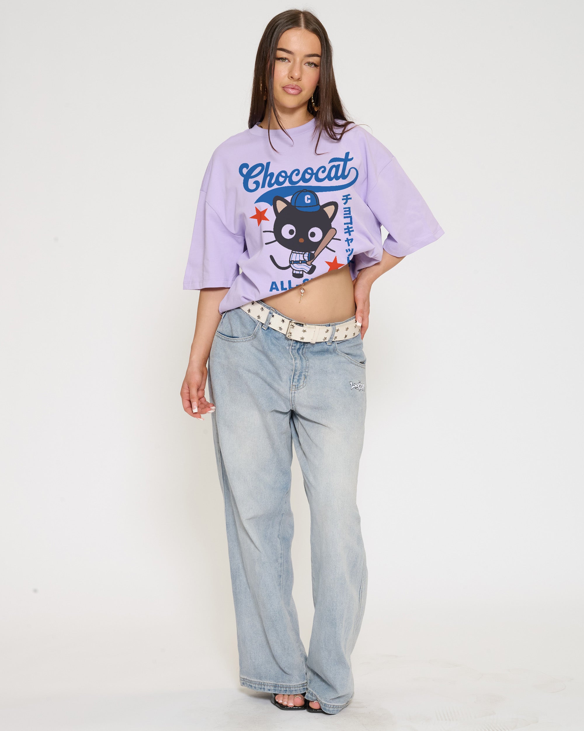 Chococat Baseball Oversized Tee Official Hello Kitty and Friends collab Threadheads