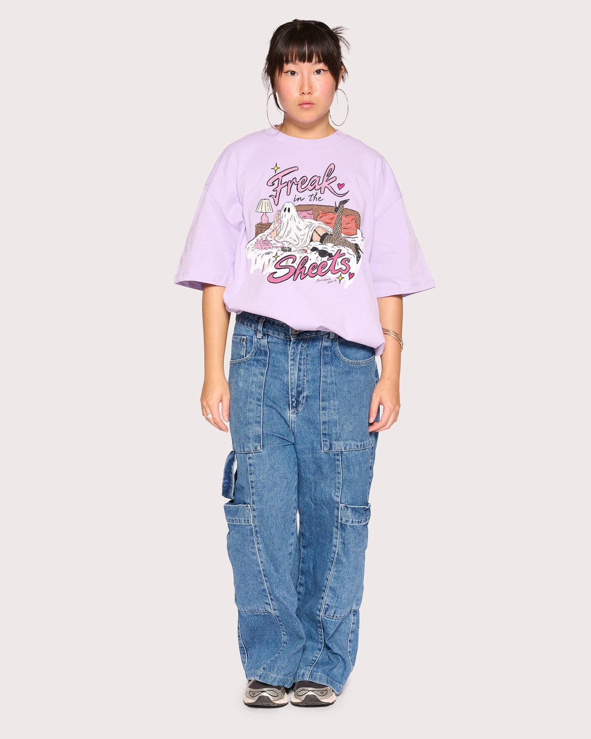 Freak in the Sheets Ghost Lilac Oversized Tee