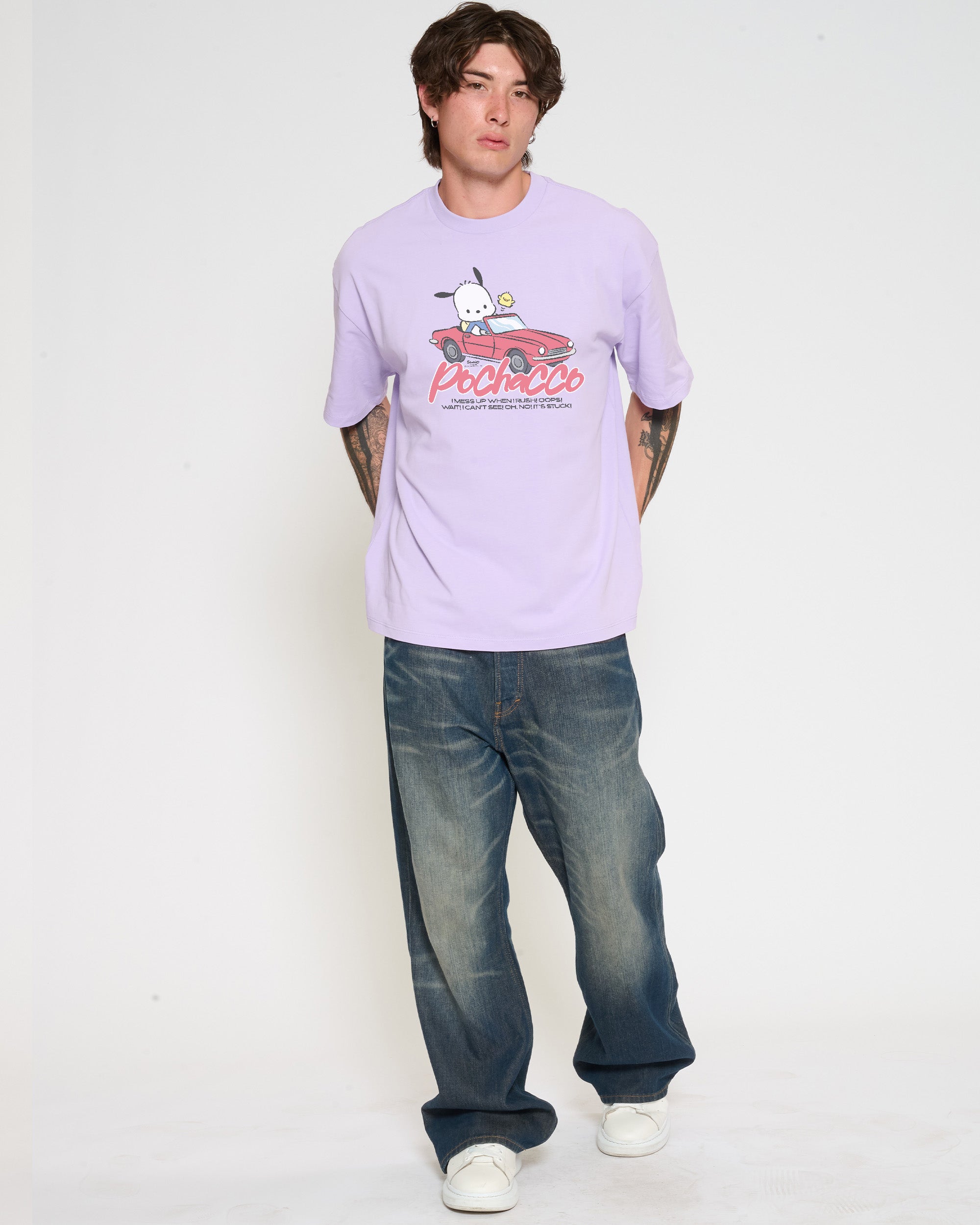 Pochacco Peak Hour Oversized Tee Official Hello Kitty and Friends collab Threadheads