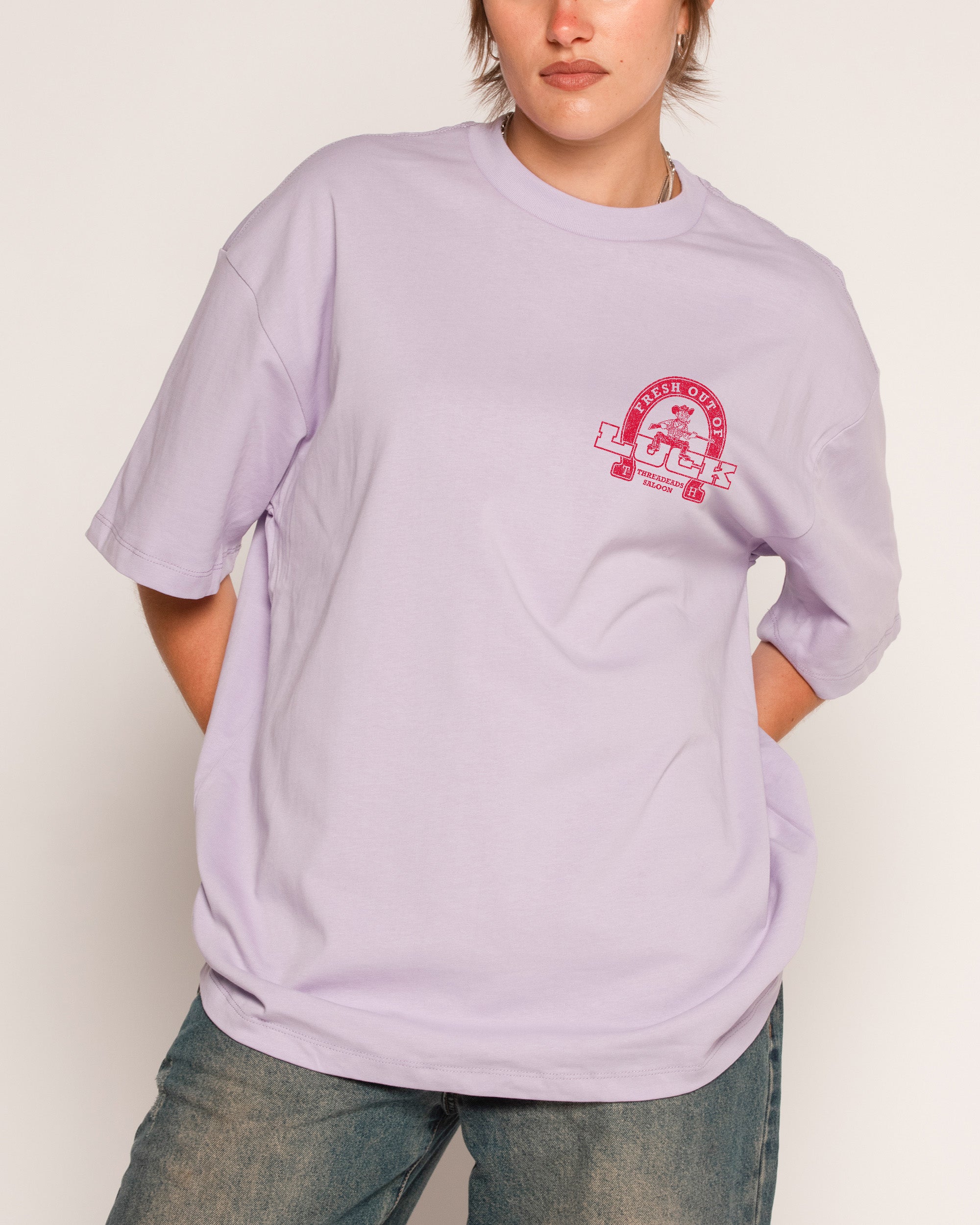 Fresh Out of Luck Lilac Oversized Tee