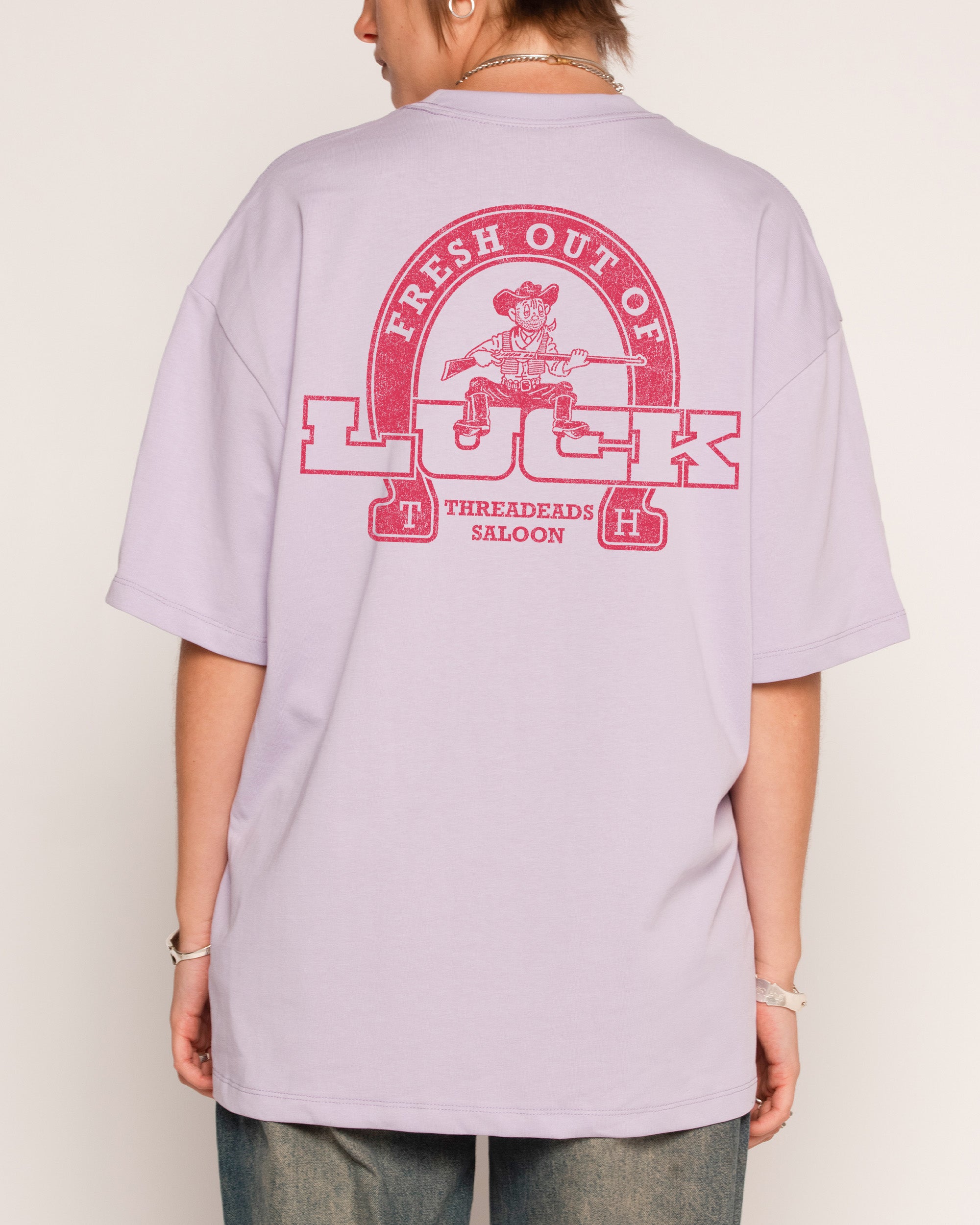Fresh Out of Luck Lilac Oversized Tee