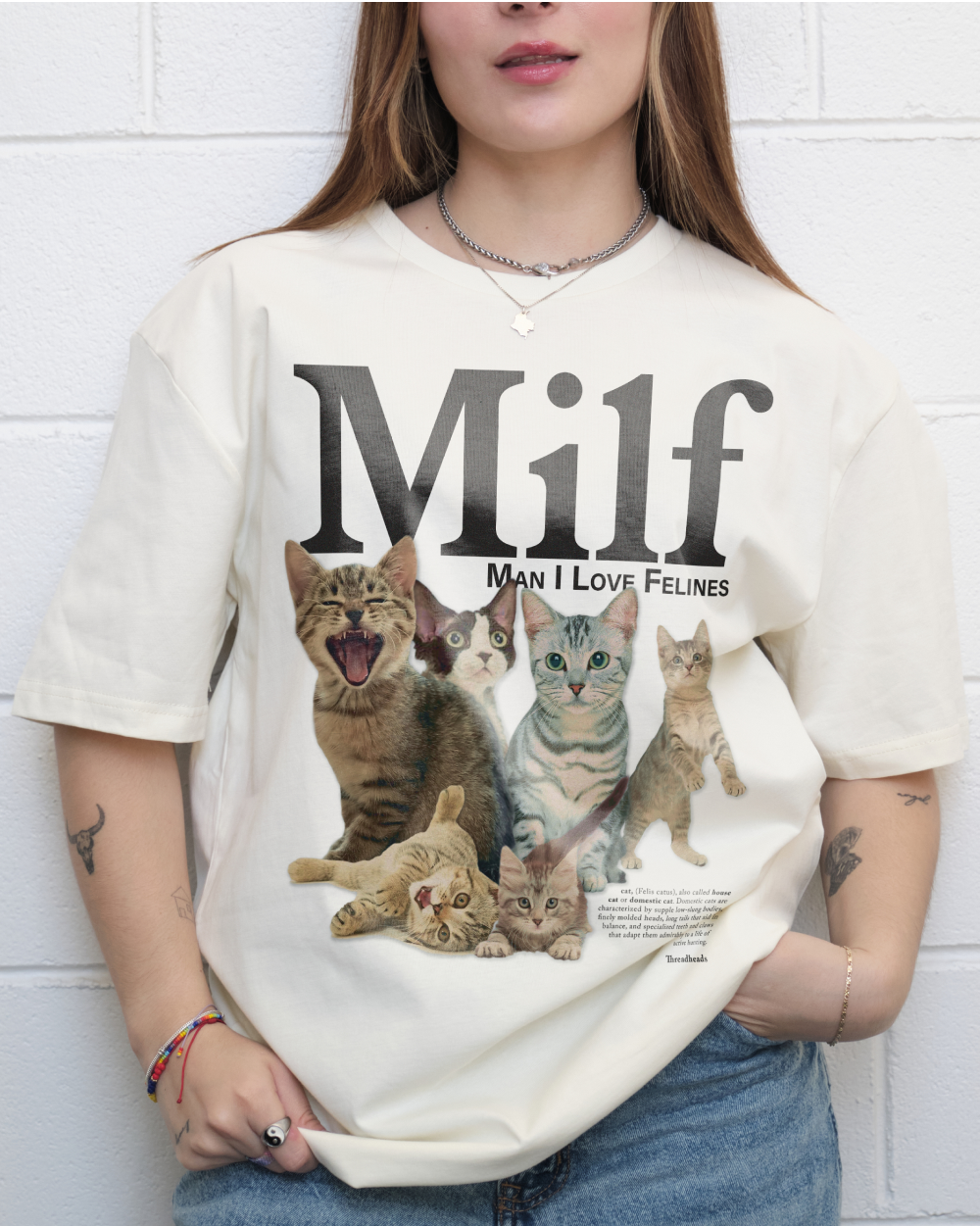 Man I Love Felines Oversized Tee