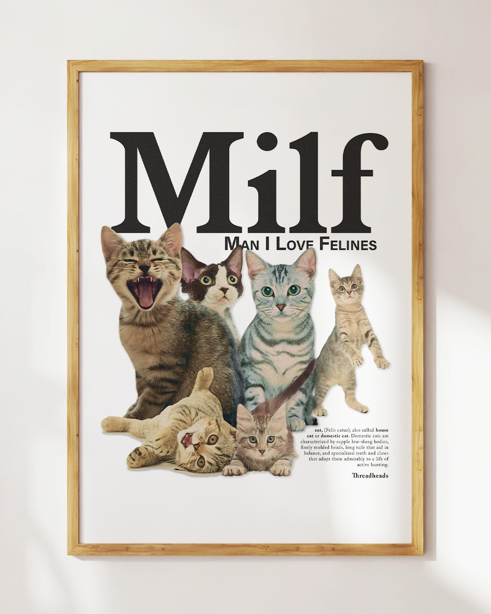Man I Love Felines Art Print #colour_White