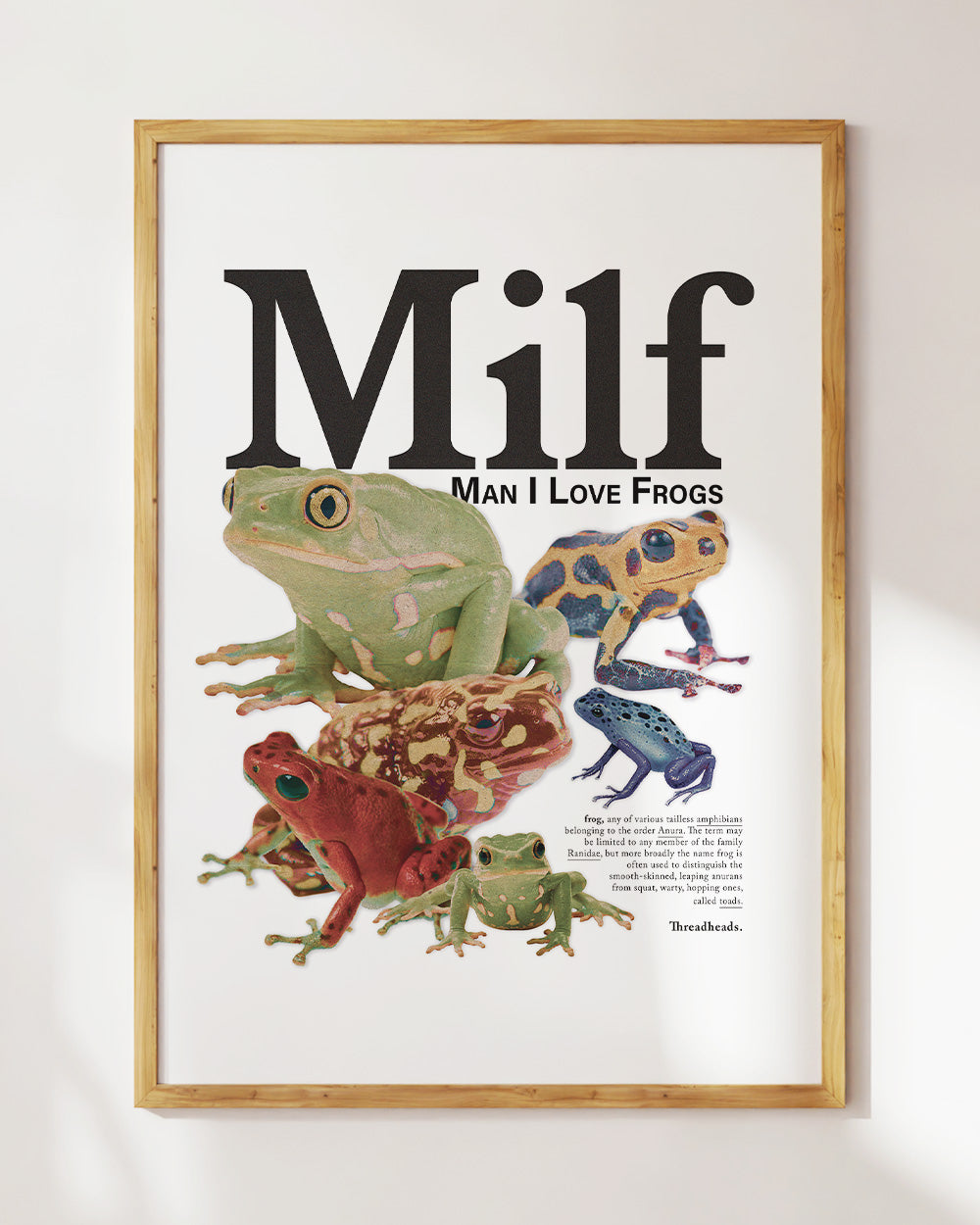 Man I Love Frogs Art Print #colour_White