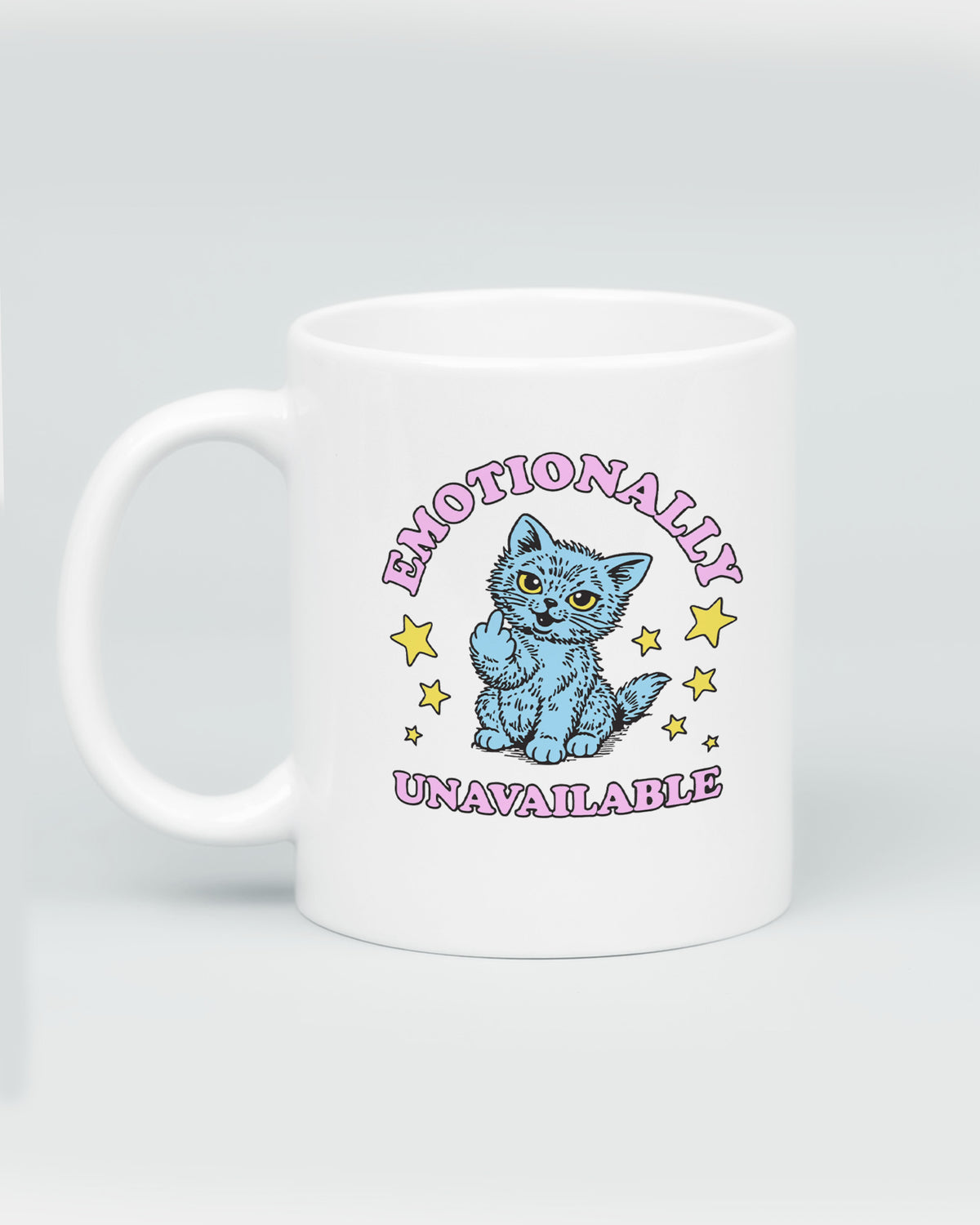 Emotionally Unavailable Cat Mug