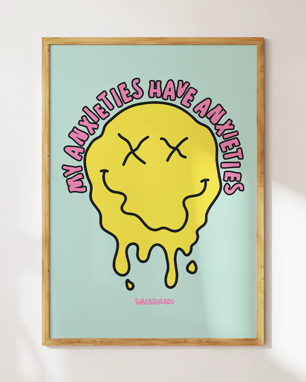My Anxieties Have Anxieties Art Print #colour_Blue