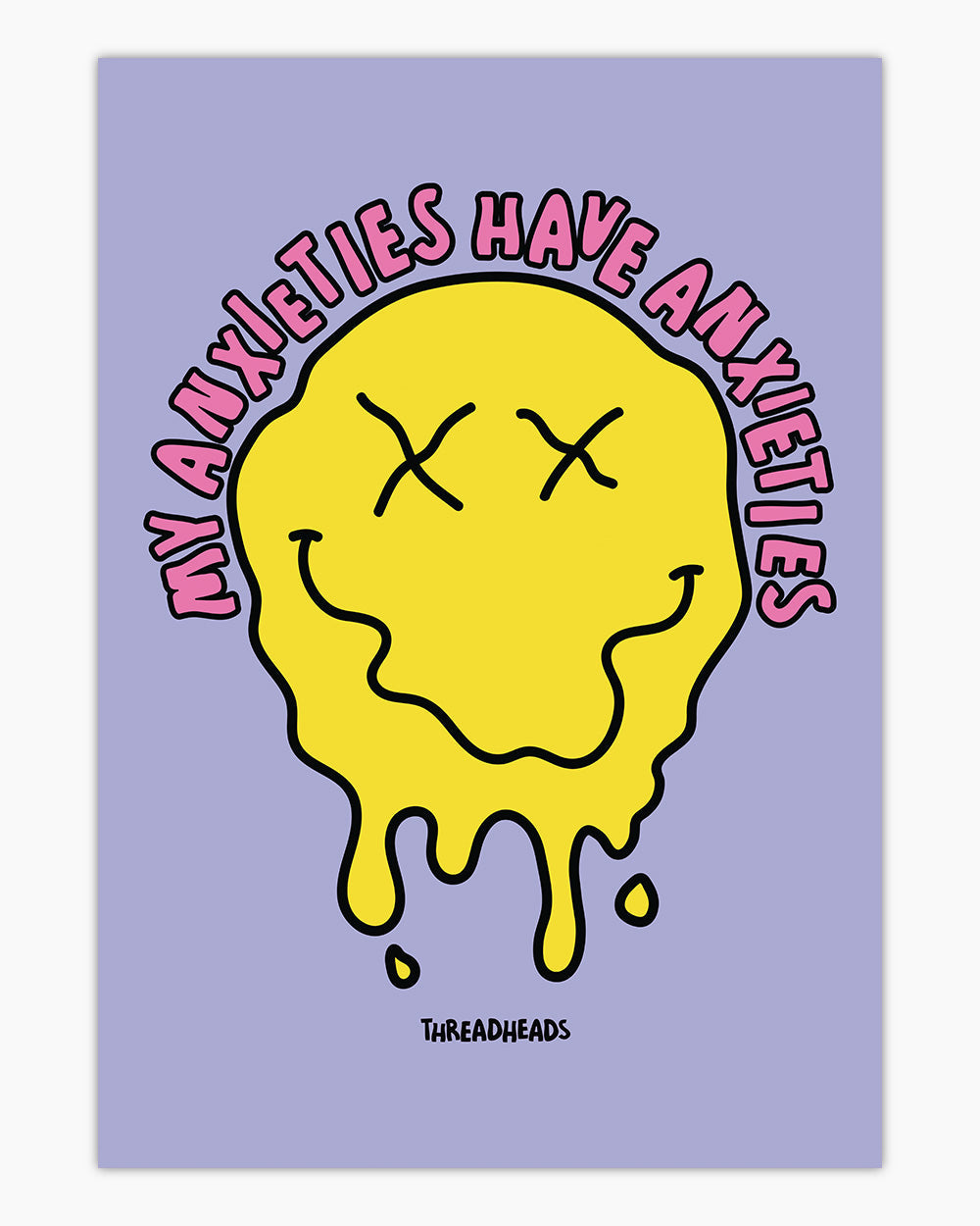 My Anxieties Have Anxieties Art Print #colour_Purple