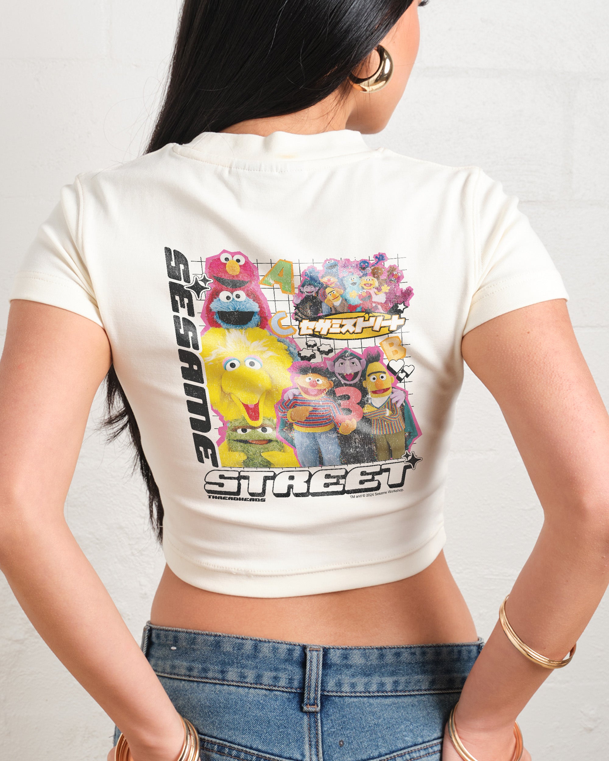 Y2K Sesame Baby Tee Graphic Baby Tee Australia Online