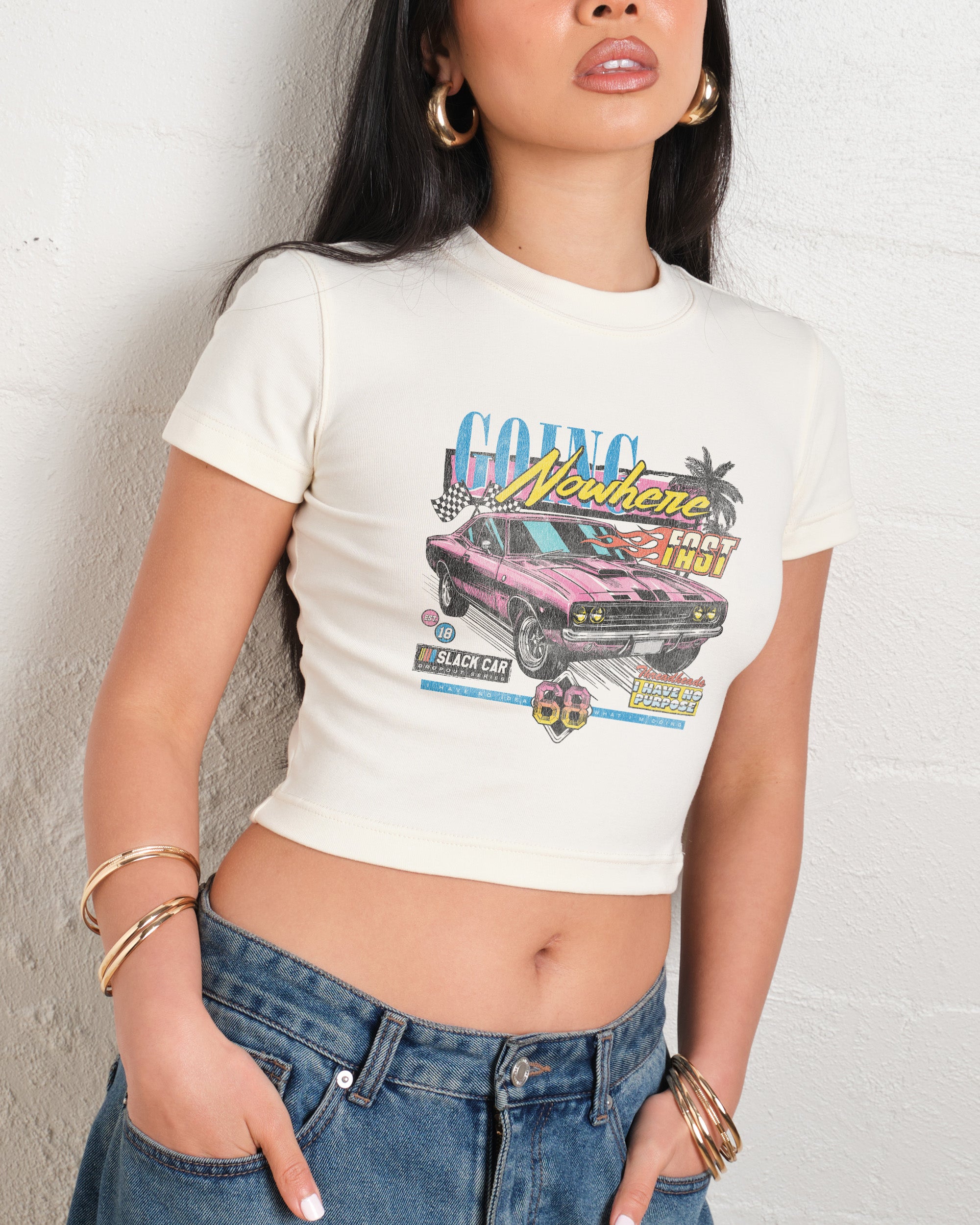 Going Nowhere Fast Baby Tee Graphic Baby Tee Australia Online