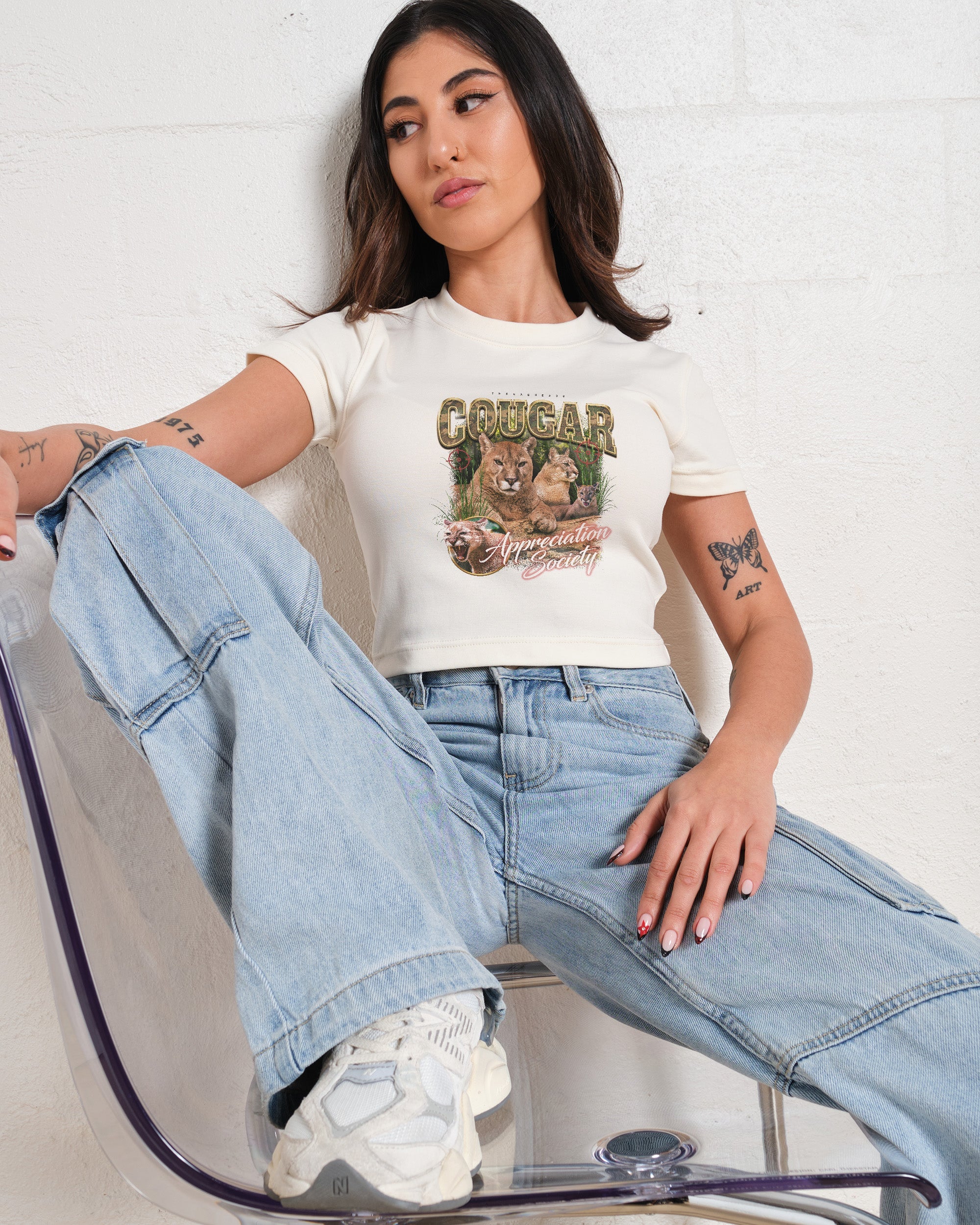 Cougar Appreciation Society Baby Tee Graphic Baby Tee Australia Online